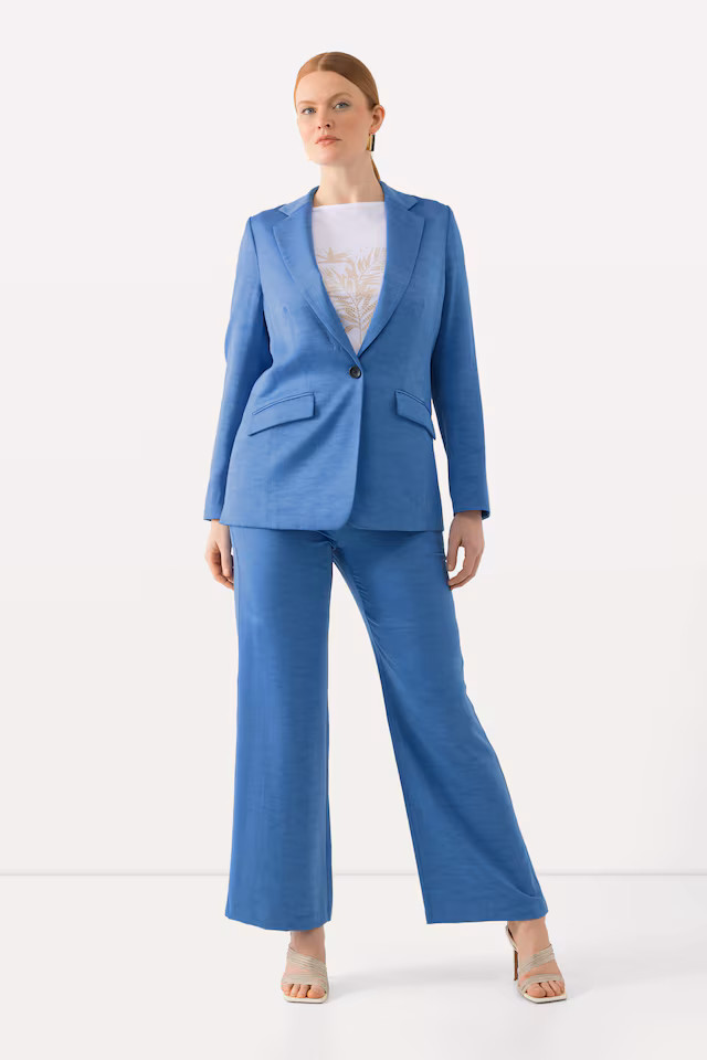 Textured Elastic Waistband Suit Pants