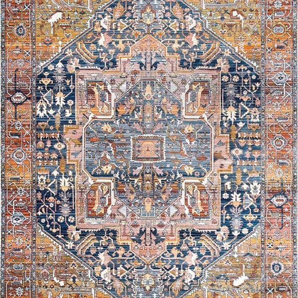 Nuloom Rust Traditional Fancy Medallion Border Area Rug