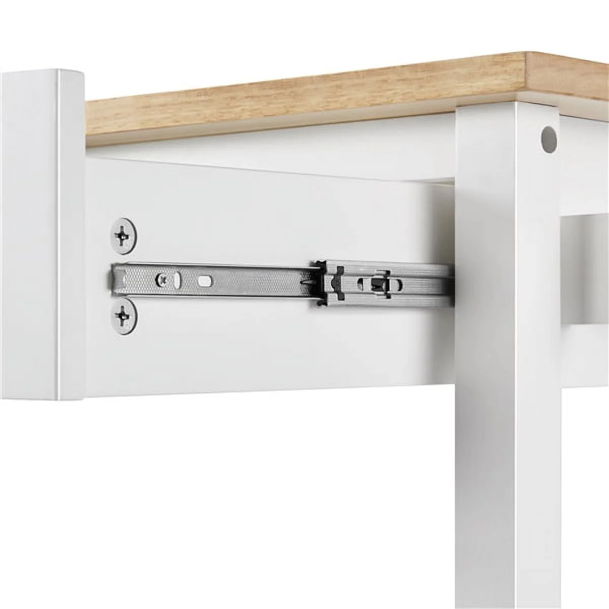 Easyfashion 40" W Kitchen Island Cart with Storage, White(Espresso)