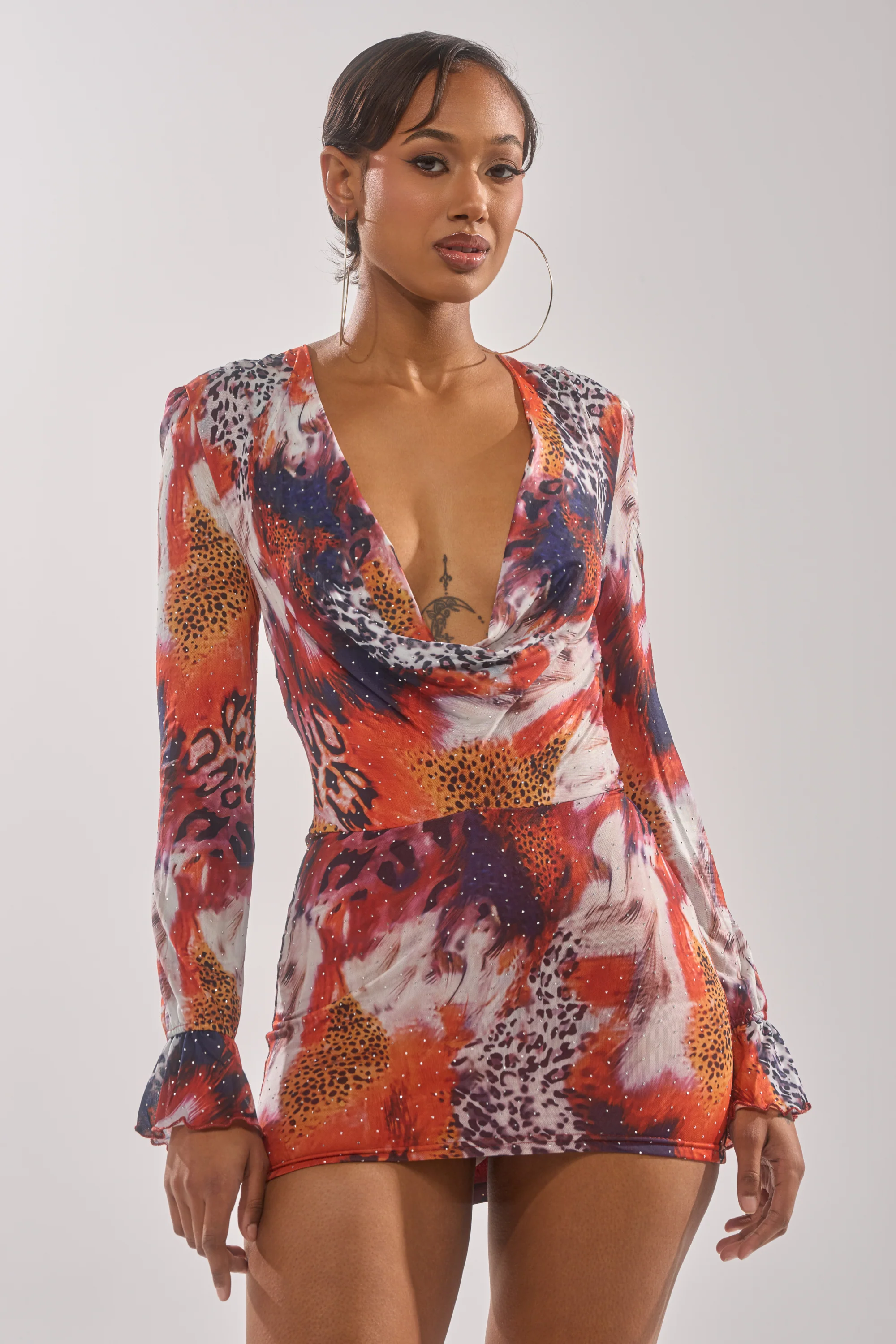 ON THE PROWL LEOPARD MINI DRESS - Akira Store
