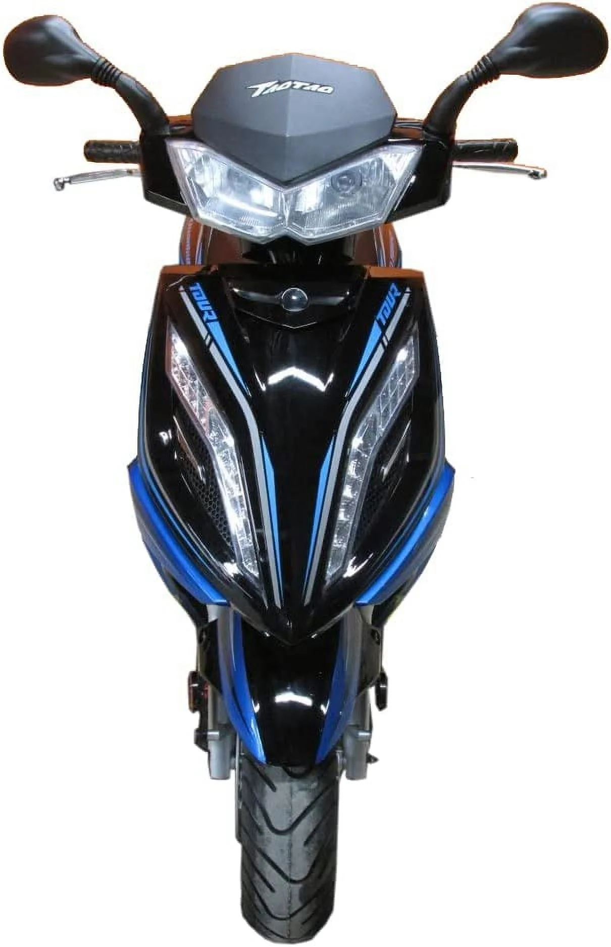 New Quantum 150 TITAN 150 Gas Scooter Fully Automatic Upgraded 150cc CVT transmission for Adults and youth Sporty Blue(Blue) - Image 2