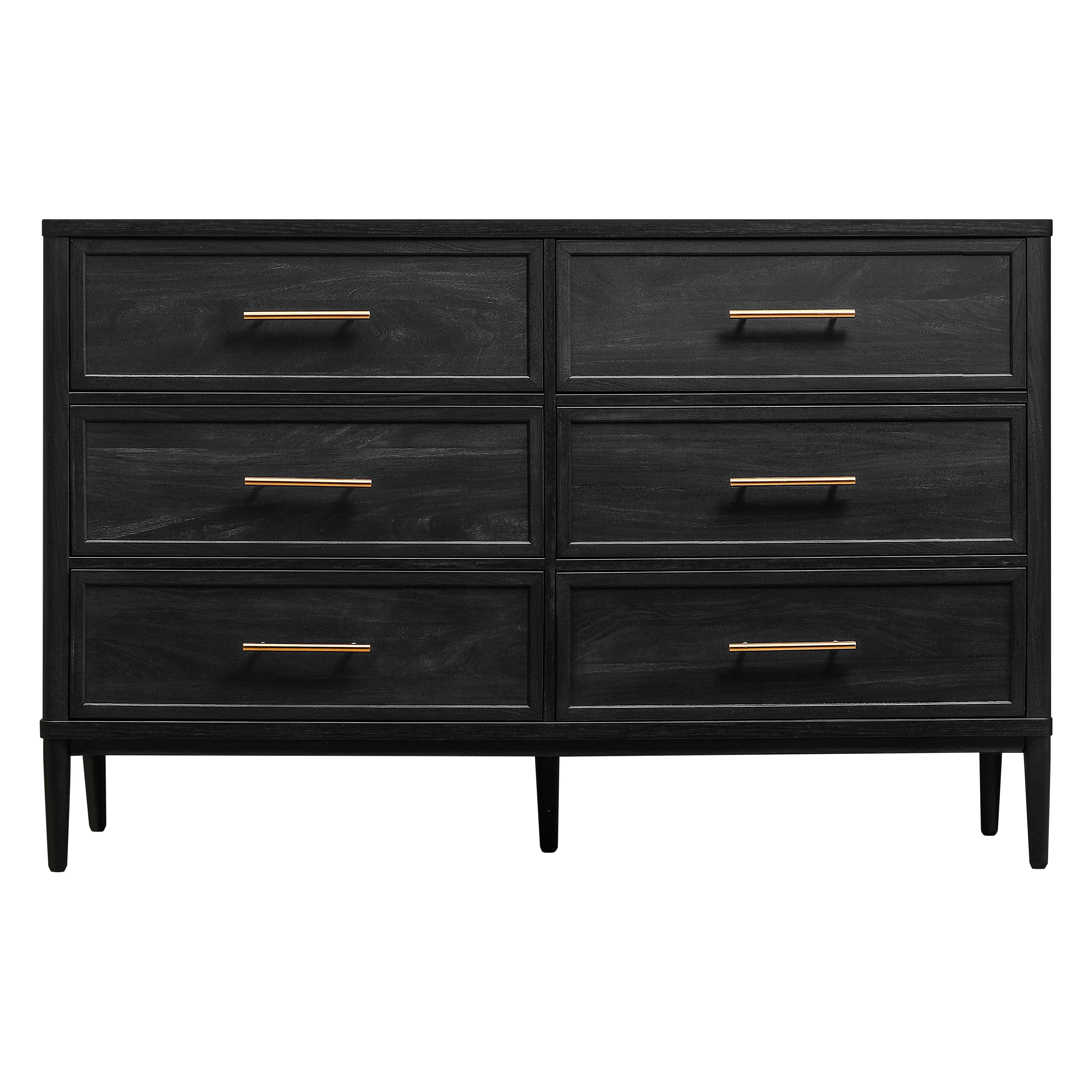 Better Homes & Gardens Oaklee 6 Drawer Dresser, Charcoal Finish