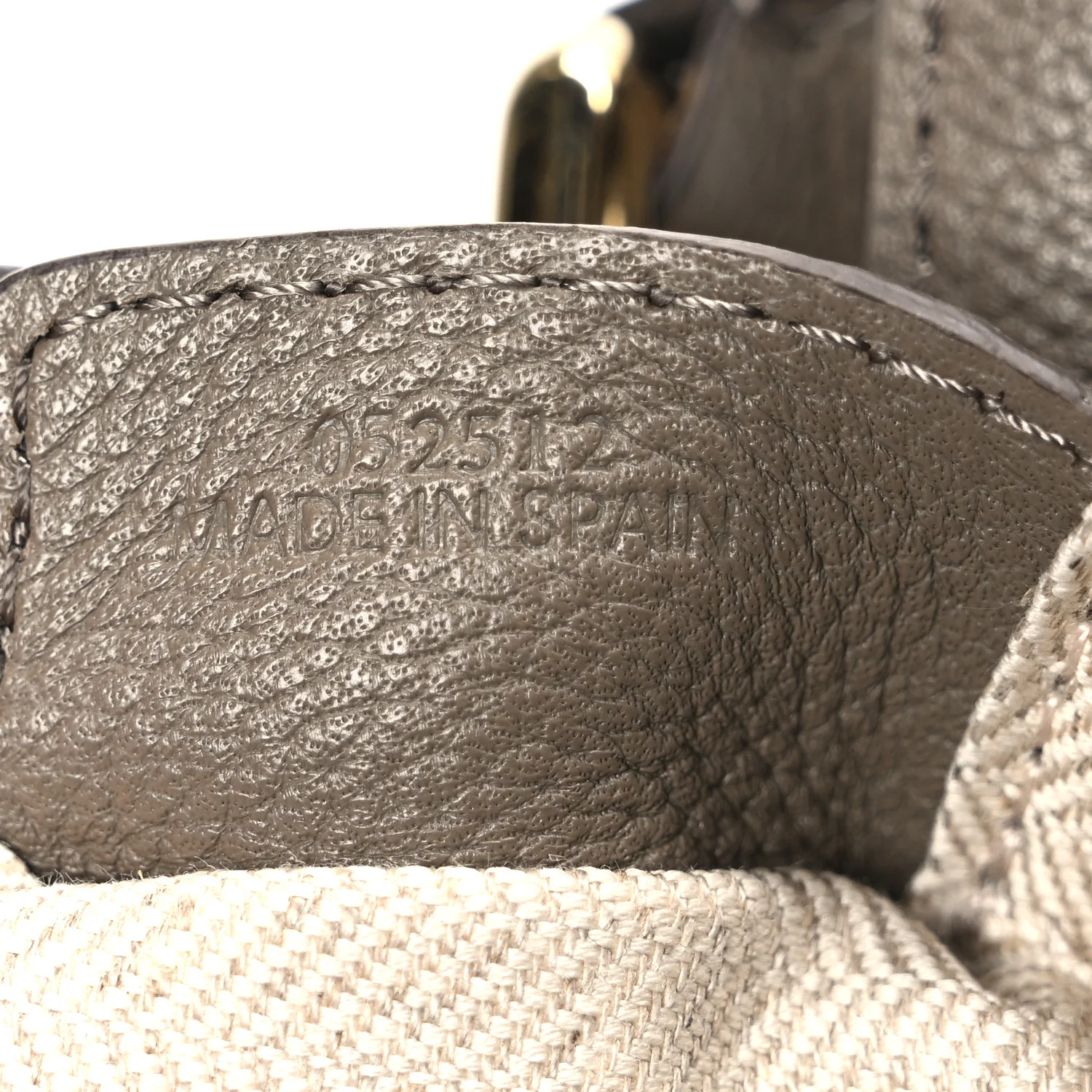 Soft Grained Small Puzzle Edge Bag Taupe