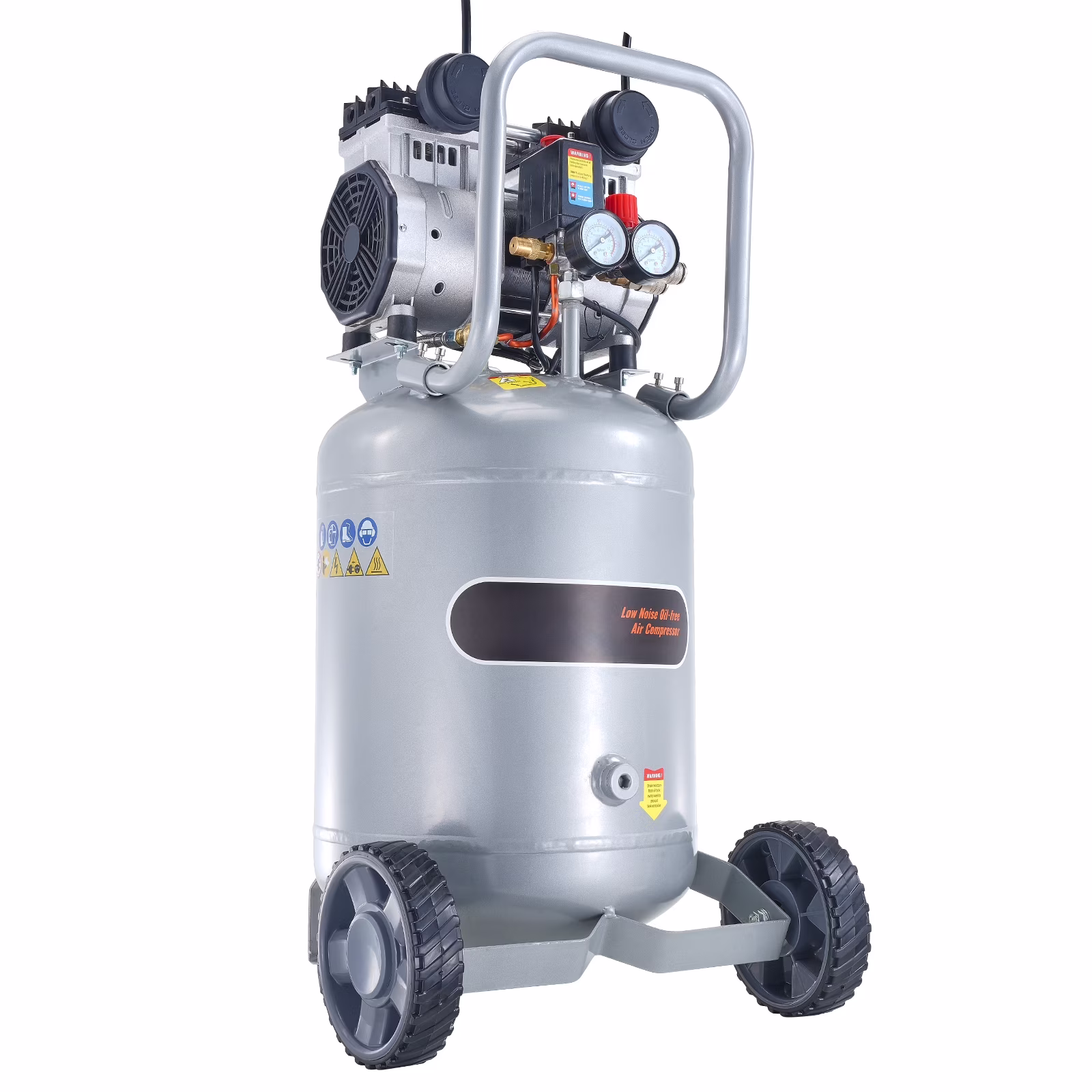 KFFKFF Air Compressor, 13 Gallon 2HP 4.6 Scfm@90psi Oil - Free Air Compressor Tank with 125PSI Max Pressure, 66db Ultra Quiet Compressor for Tire Inflation, Auto Repair, Spray Painting