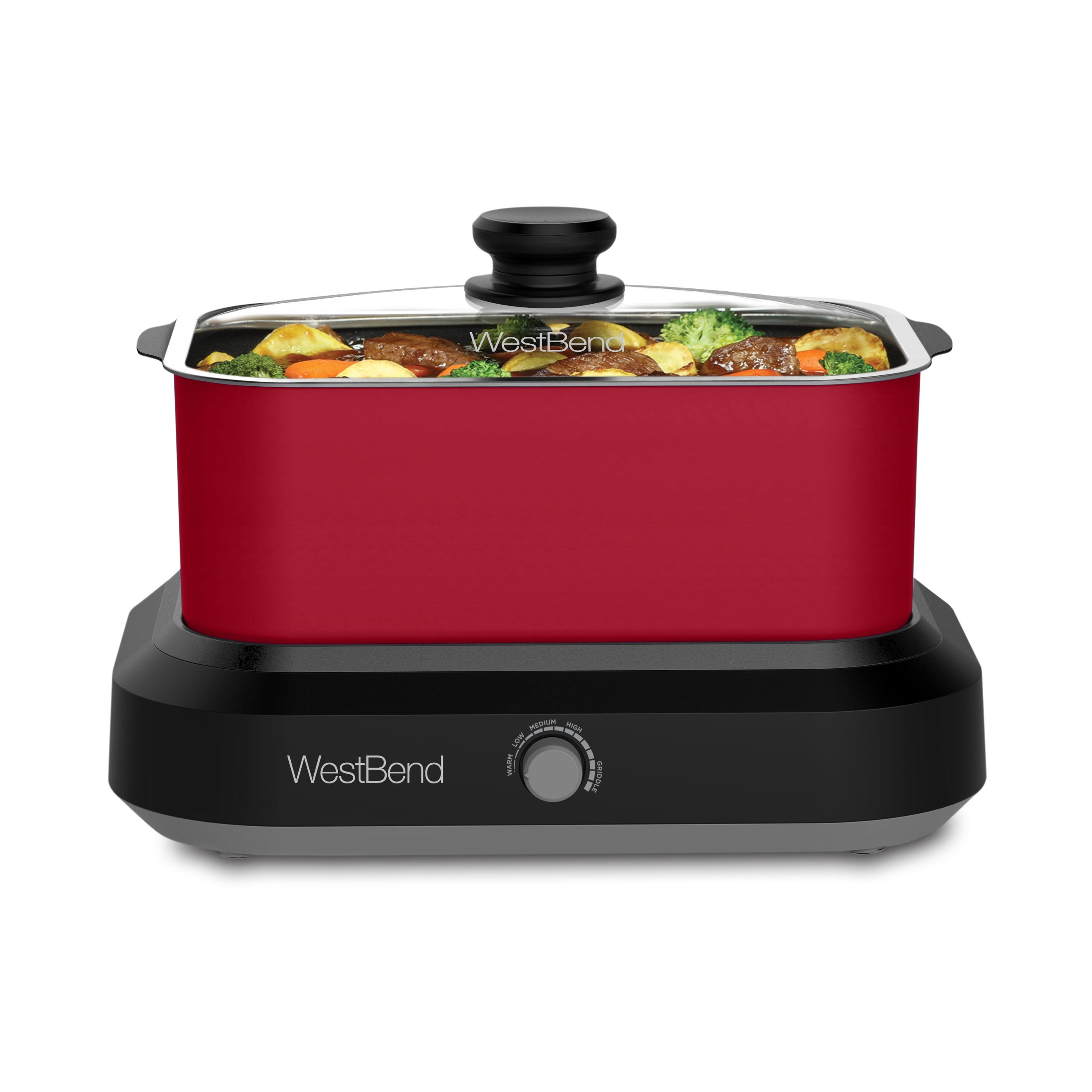 West Bend 5-Qt. Versatility Slow Cooker, Red