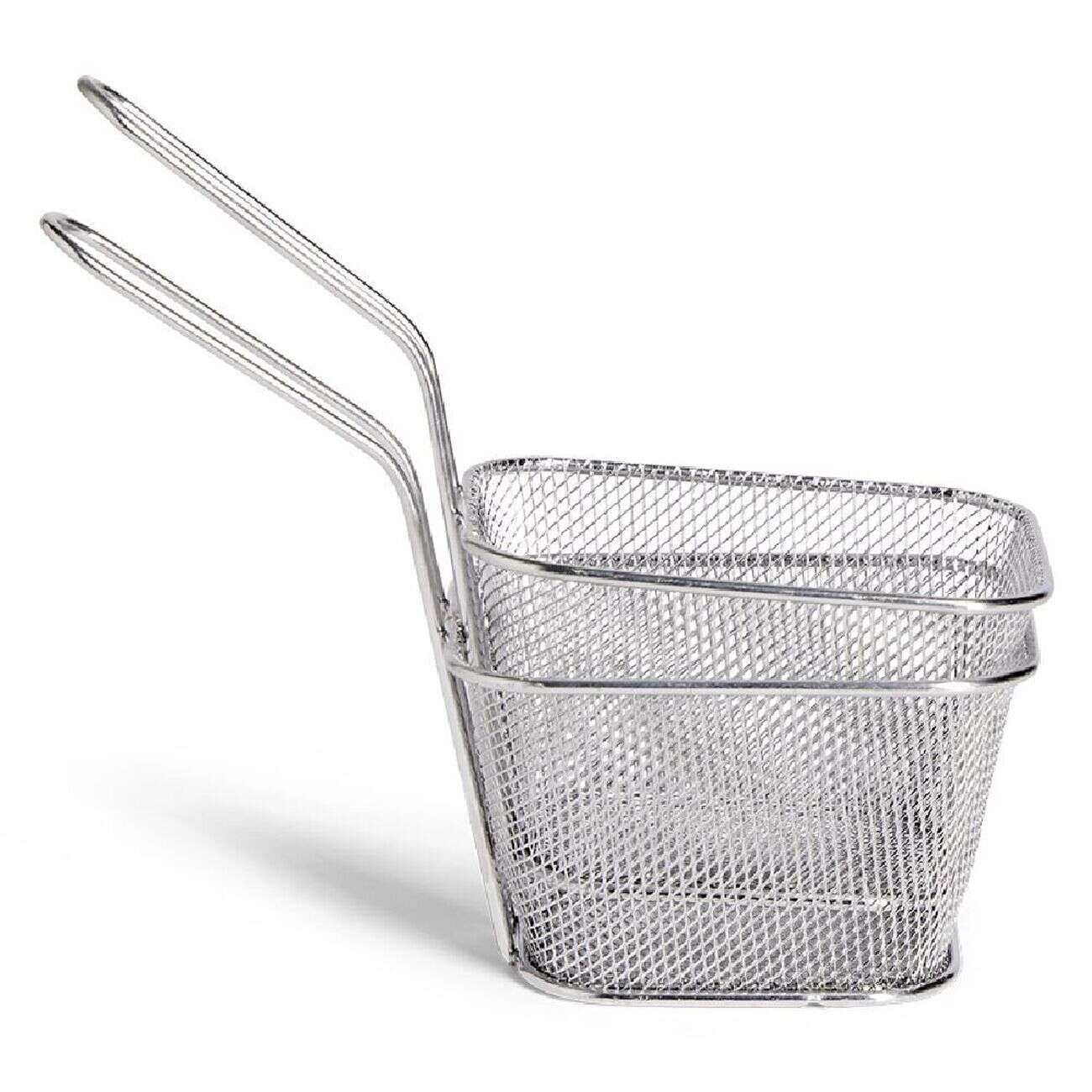 Lot de 2 paniers à frites inox argenté 19,5x17,5x8,5cm