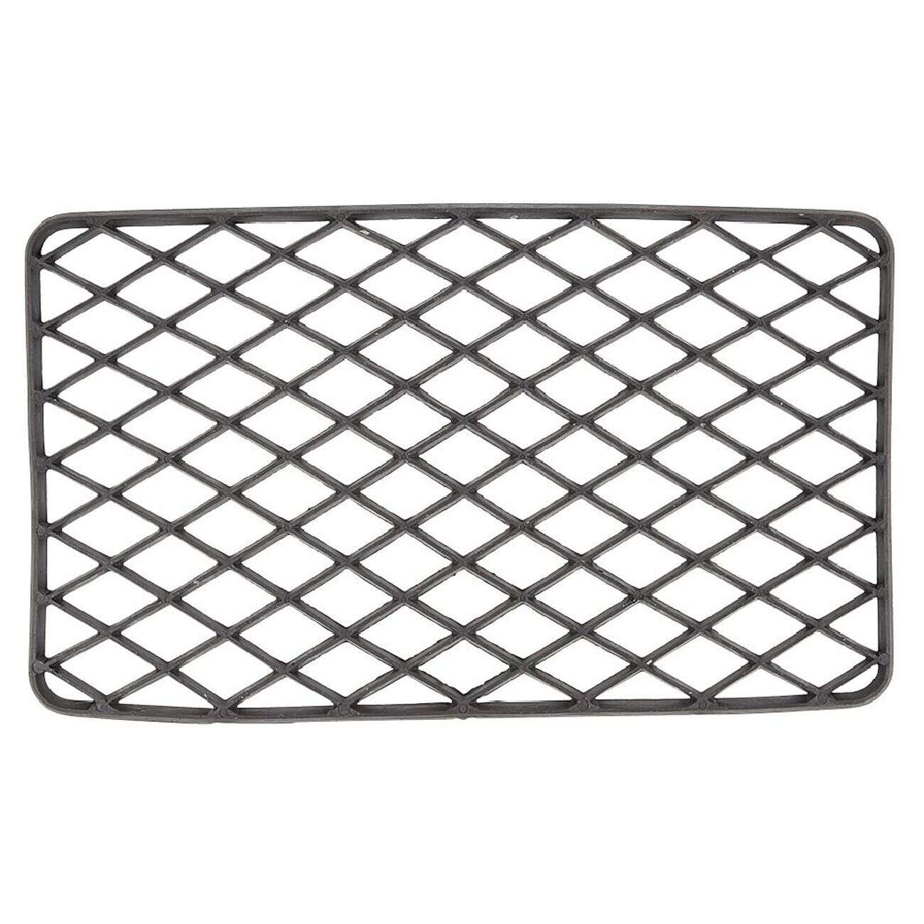 Paillasson grille caoutchouc essuie-pieds noir