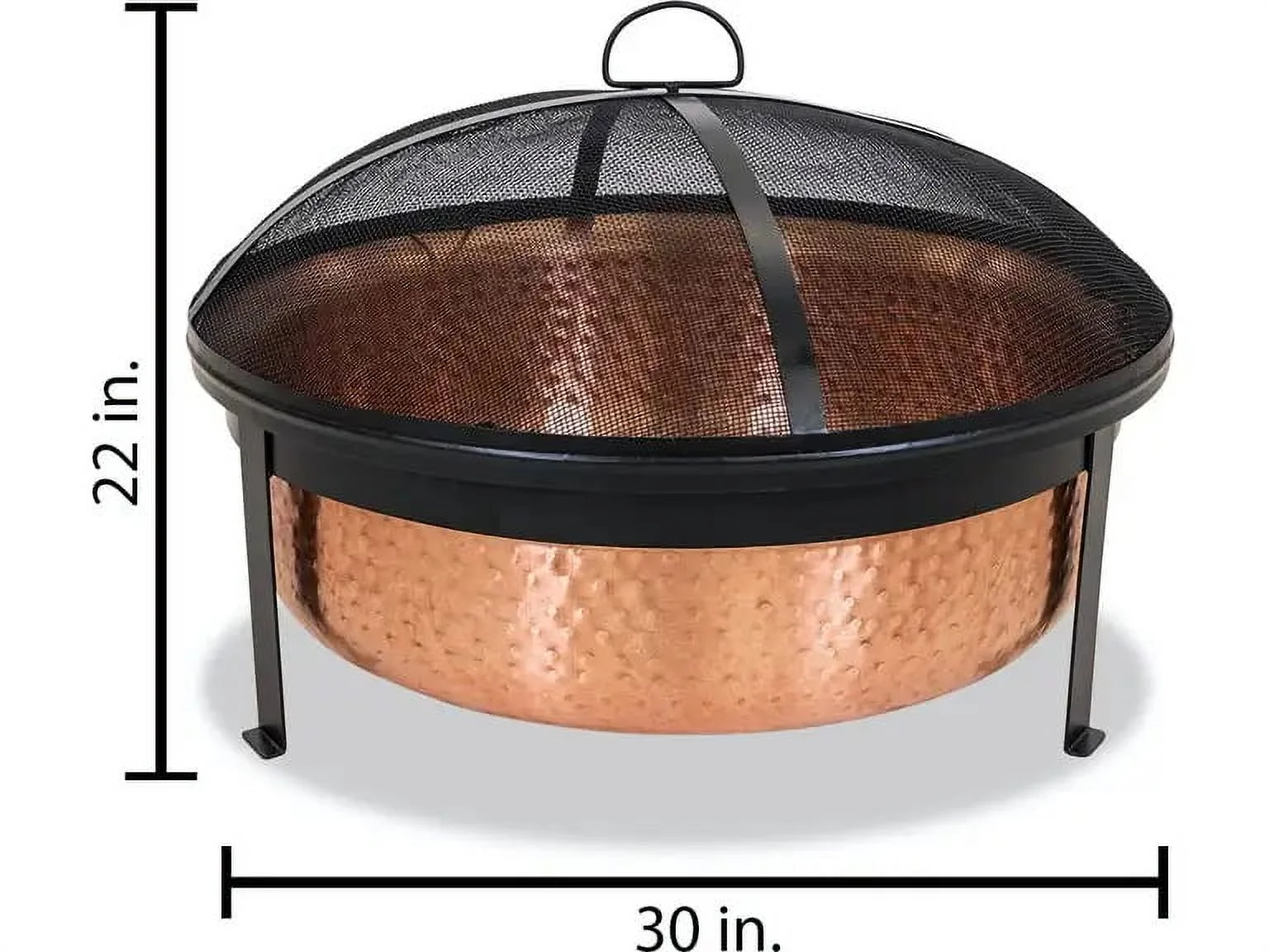 Wood Burning Copper Fire Pit, 30-inch diameter and 22-inch Height - Image 8