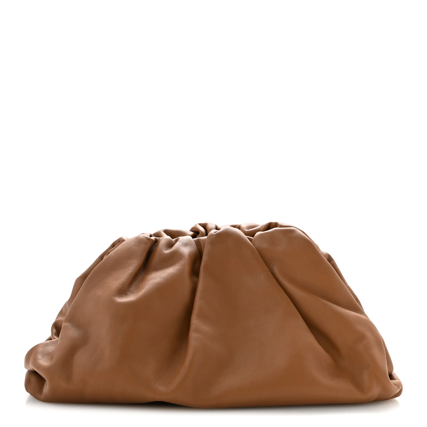Smooth Butter Calf The Pouch Oversized Clutch Cammello