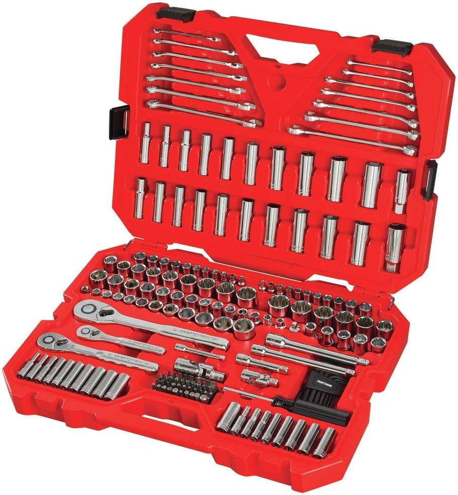 Coffret d'outils de mécanicien CRAFTSMAN, entraînement 1/4 et 3/8 pouce, 189 pièces (CMMT12134)