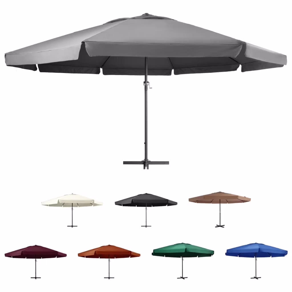 vidaXL Garden Parasol Azure Blue Polyester with PA coating Large