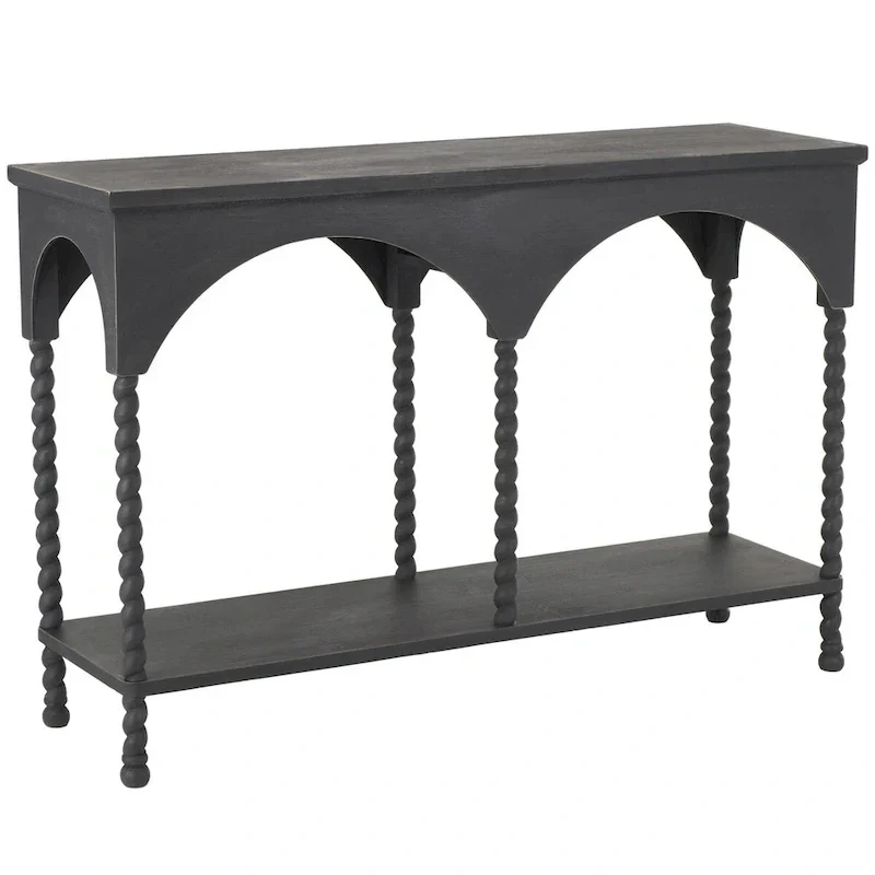Console Table with Shelf and Arched Design