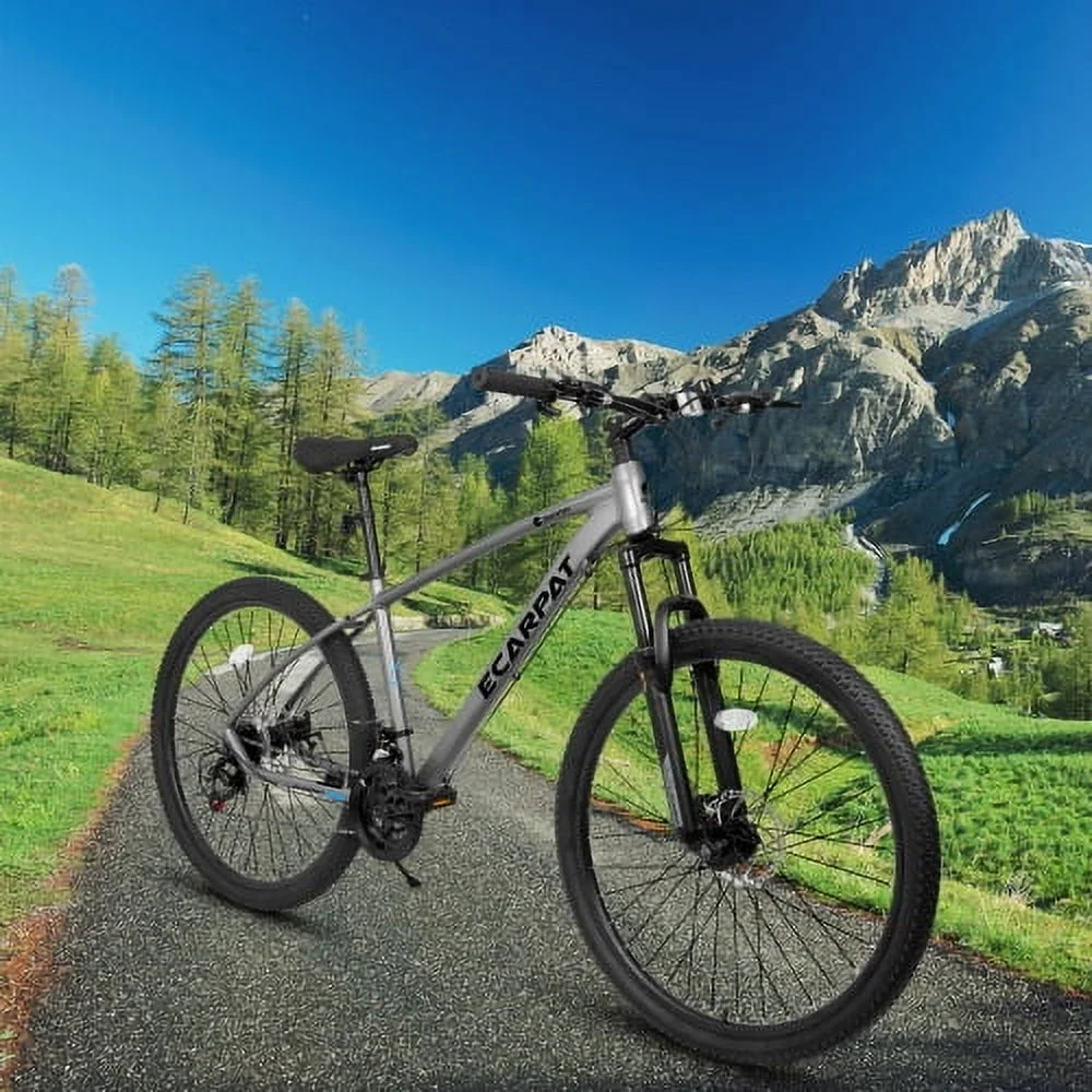700C Hybrid Road Bike, 16-Speed Outdoor Mountain Bike with Disc Brakes, Light Weight Aluminum Frame,Racing Bike for Men Women, L Size,Black - Image 6