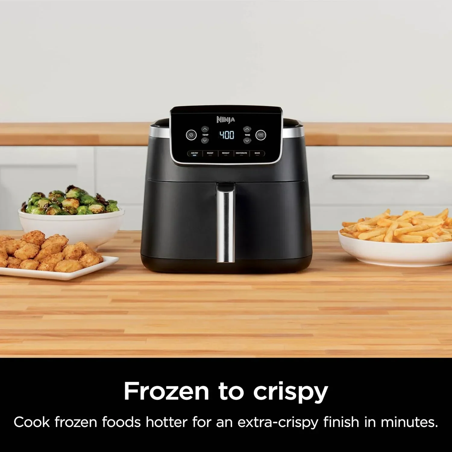 Friteuse à air Ninja Pro XL 6 en 1 avec capacité de 6,5 pintes, cuisson croustillante, rôtissage à l'air chaud
