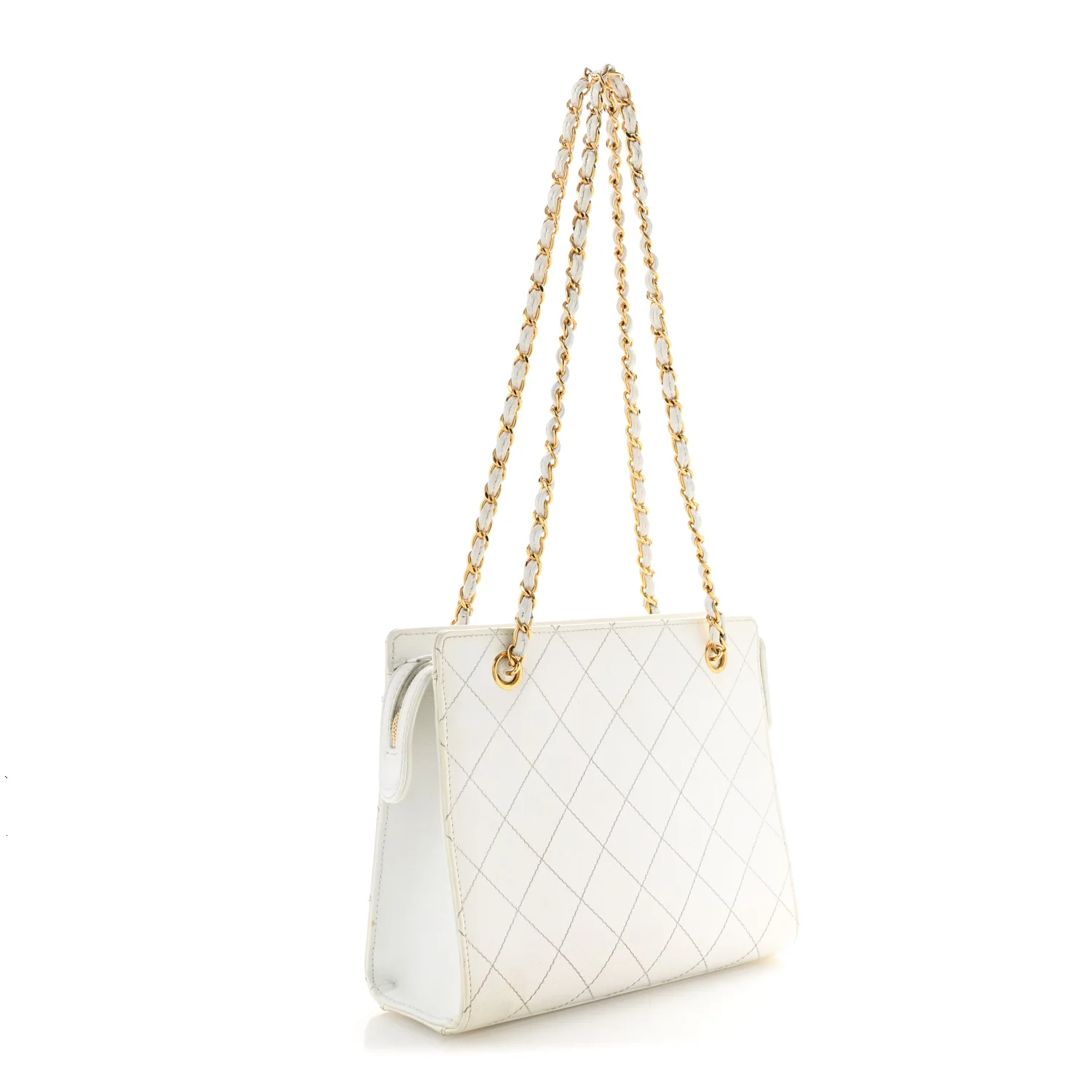 Caviar Quilted Shoulder Bag White