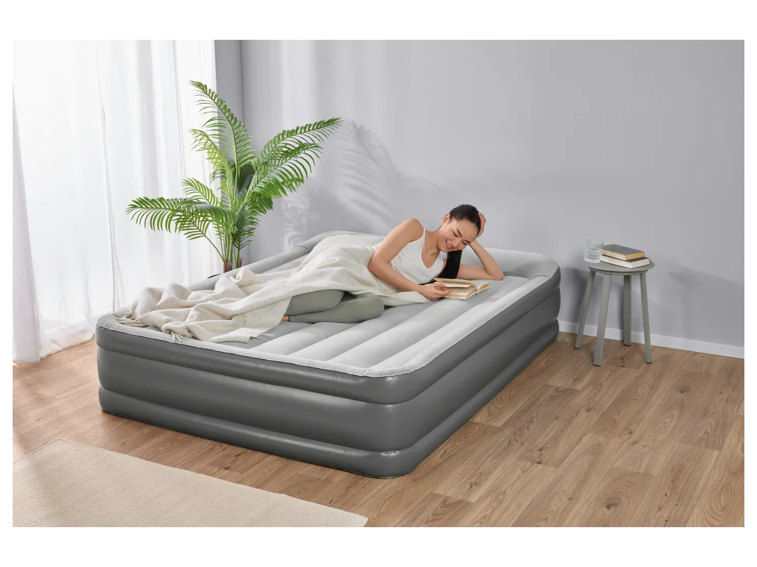 LIVARNO home Matelas gonflable, 203 x 152 x 46 cm