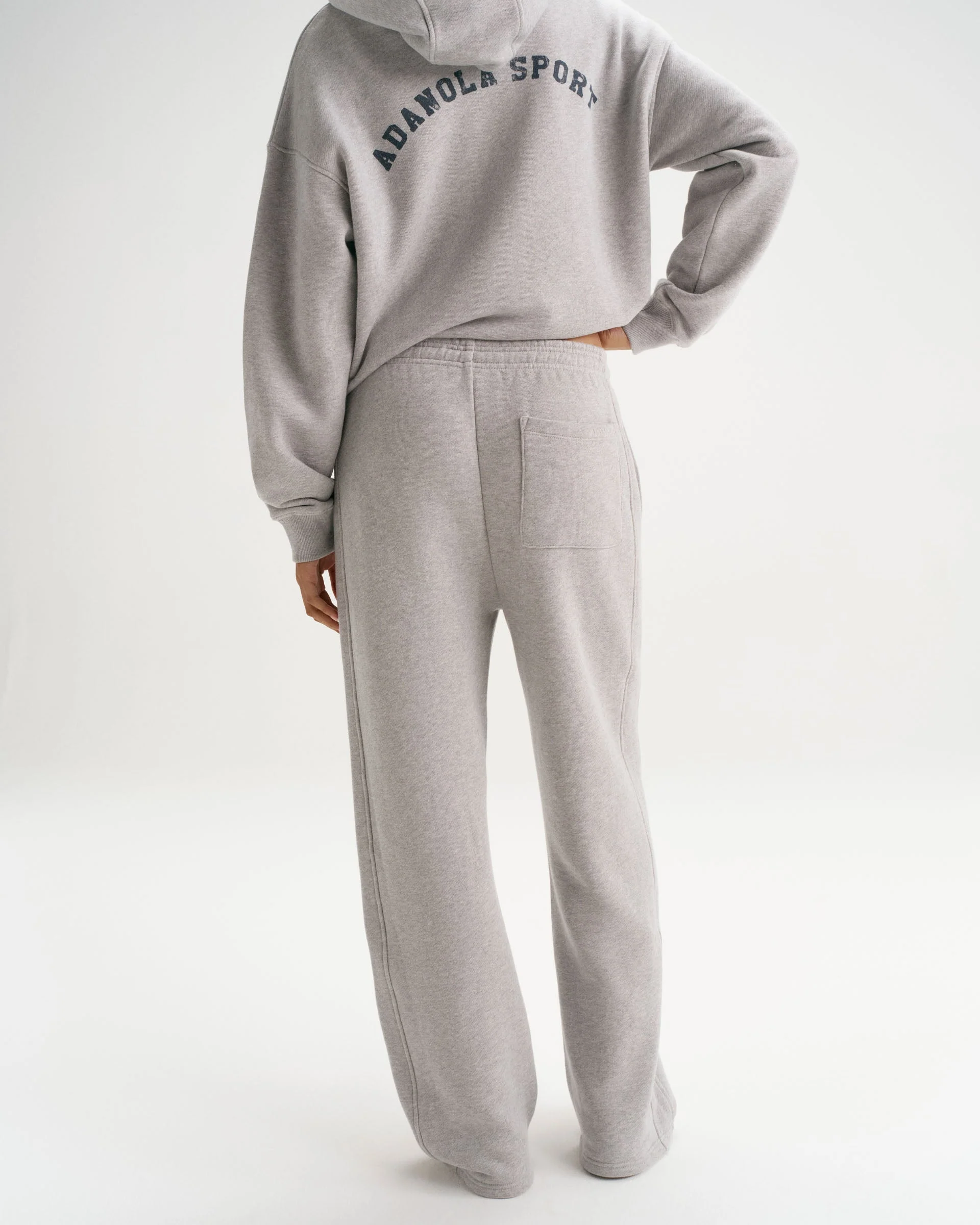 Adanola Straight Leg Sweatpants - Heather Grey