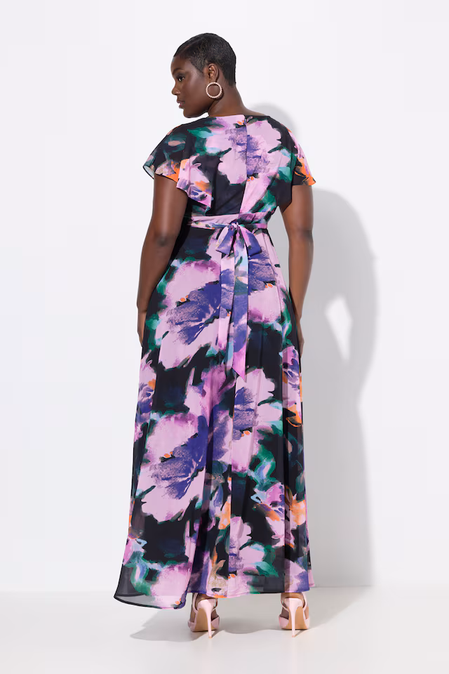 Long Floral Evening Dress