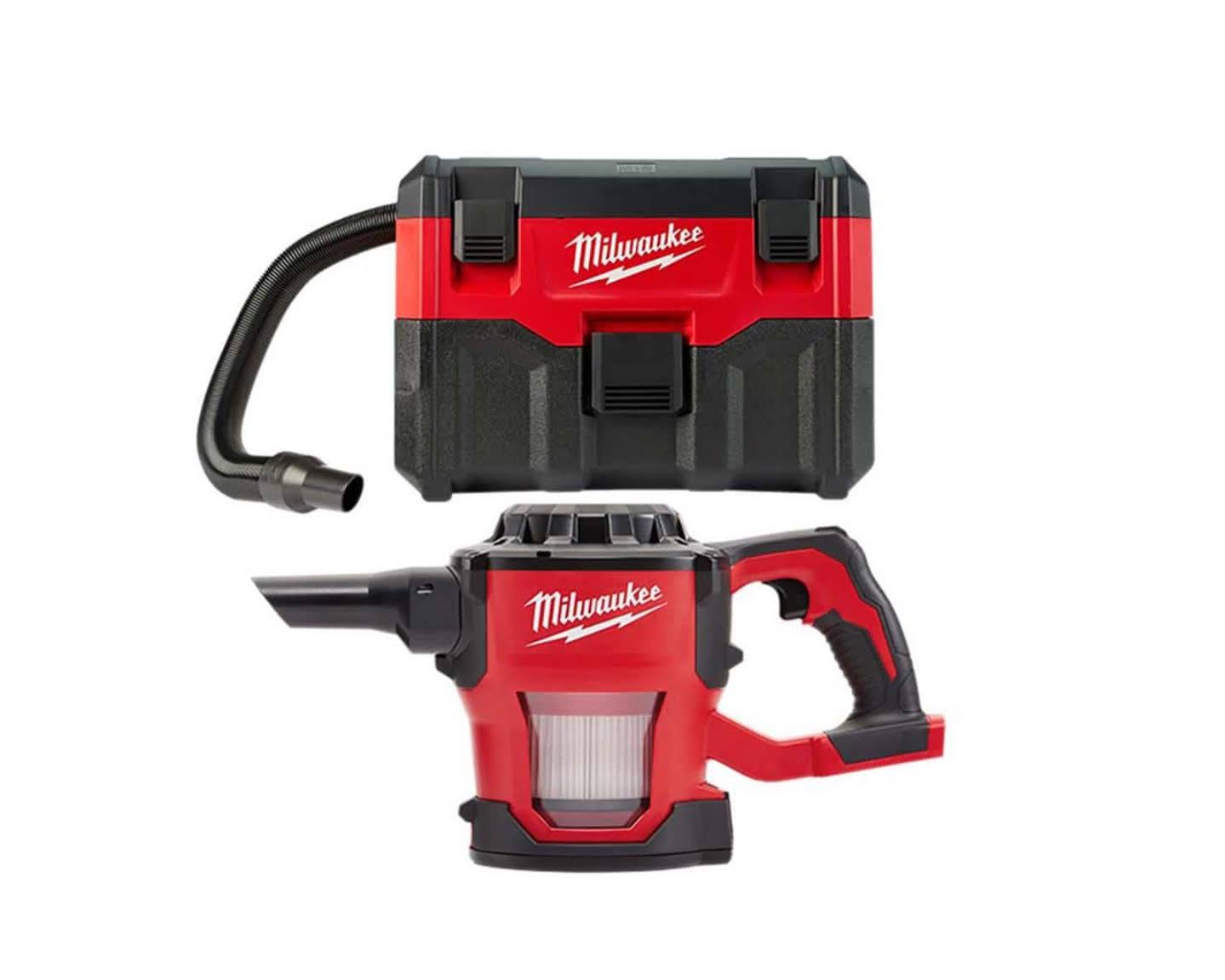Milwaukee M18 18-Volt 2 gal. Lithium-Ion Cordless Wet/Dry Vacuum with M18 Compact Vacuum (2-Tool)
