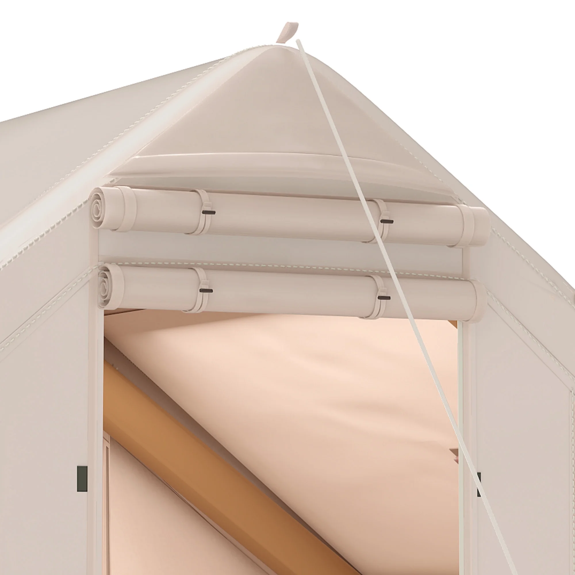 Easy Setup 4 Season Waterproof Windproof Outdoor Blow Up Glamping Tent with Pump, Suitable for 2-6 people - Image 8