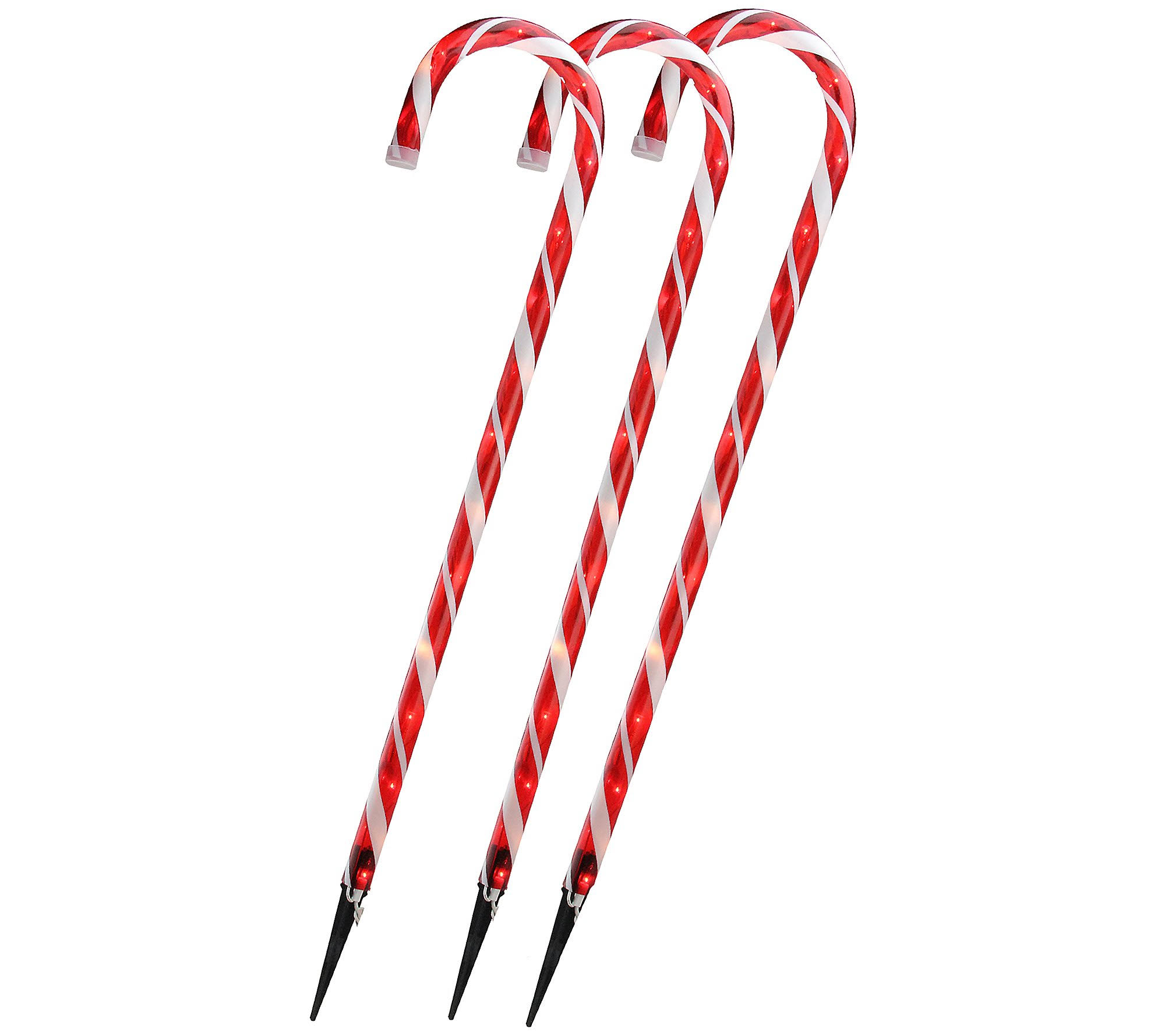 Northlight Set of 3 Lighted Candy Cane Christmas Outdoor Decorations 28