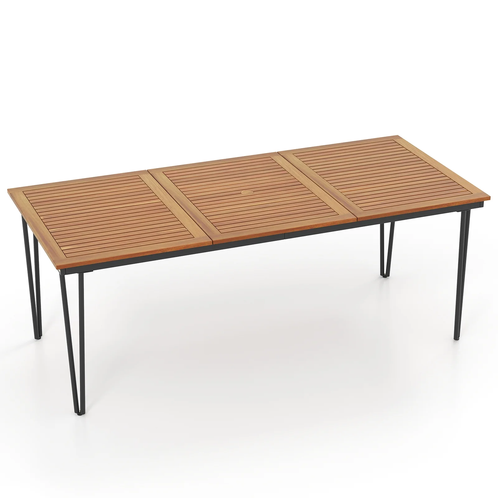79" Outdoor Dining Table 8-Person Patio Table with 1.9" Umbrella Hole - Image 10