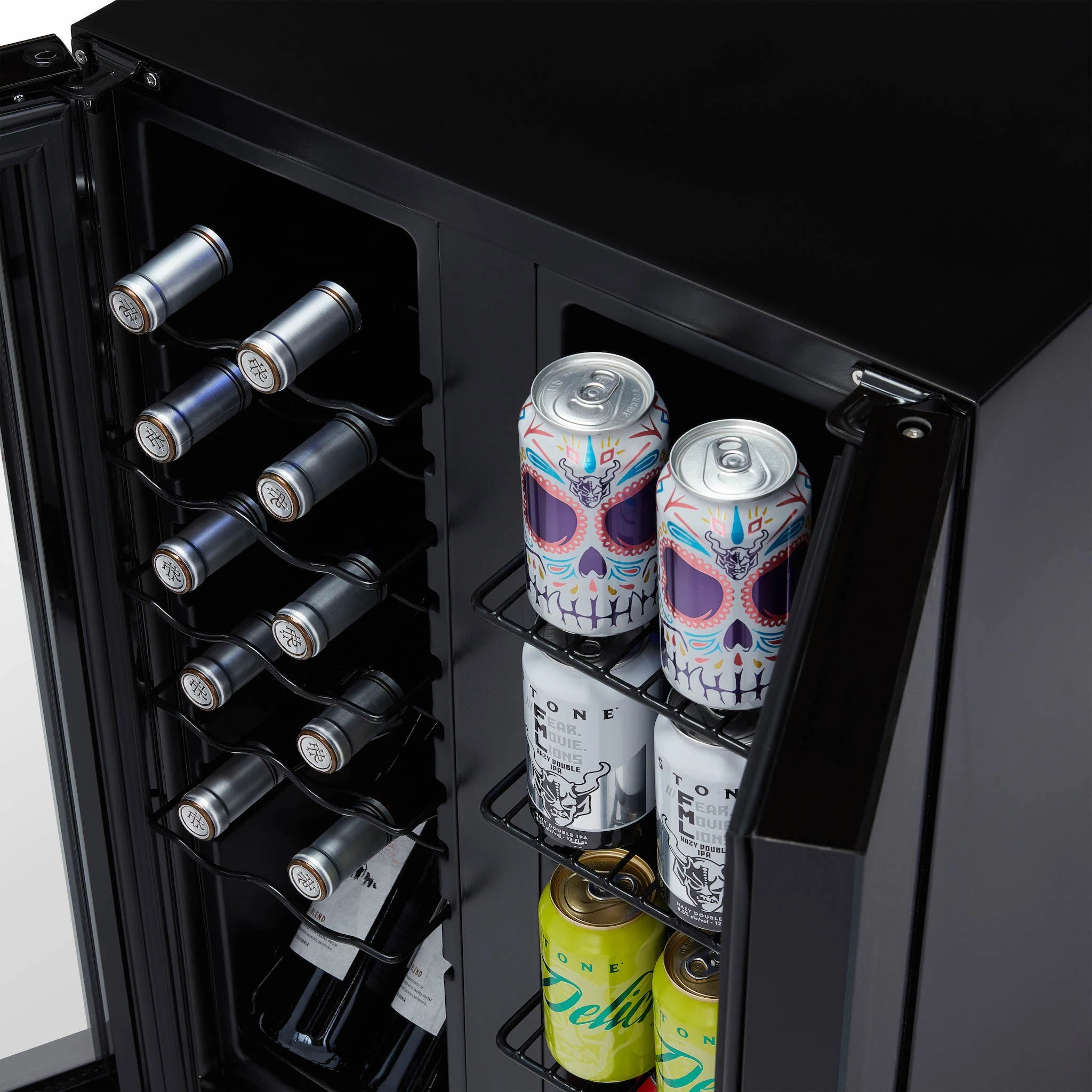 Newair 39-Can, 12-Bottle Freestanding Dual Zone Beverage Fridge -20