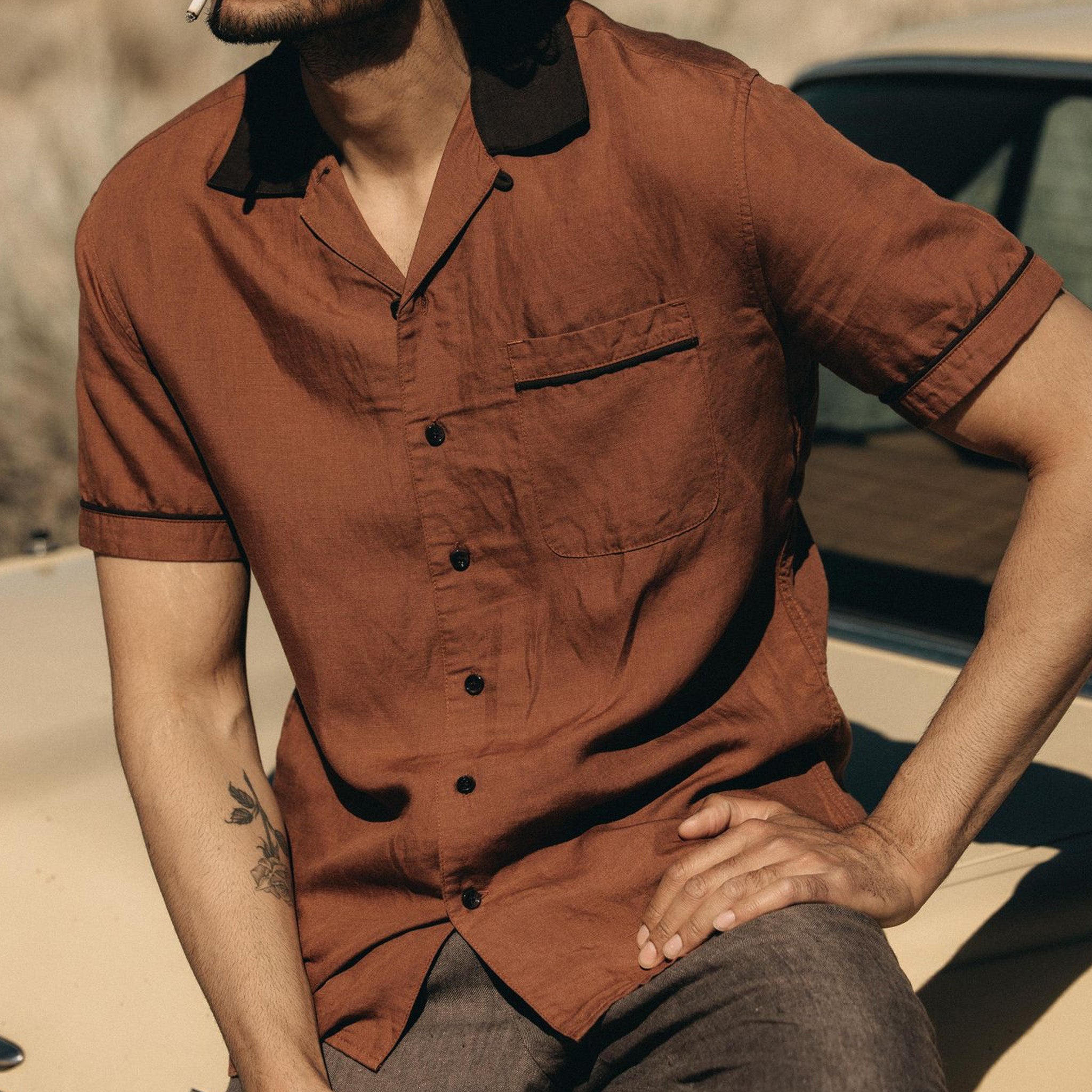 La chemise Palmer en guajillo séché