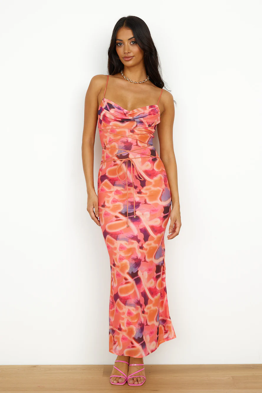 Vivid Colors Maxi Dress Sorbet