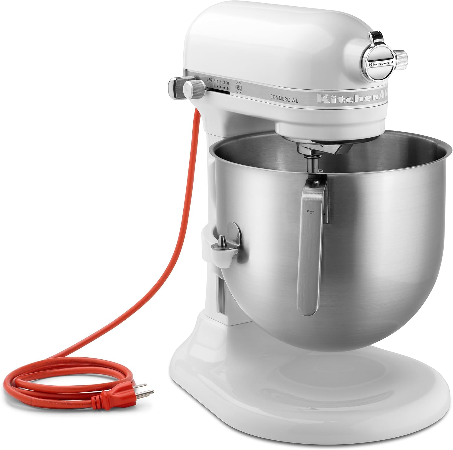 KitchenAid KSM8990CU 8-Quart Commercial Countertop Mixer, 10-Speed, Gear-Driven, Contour Silver