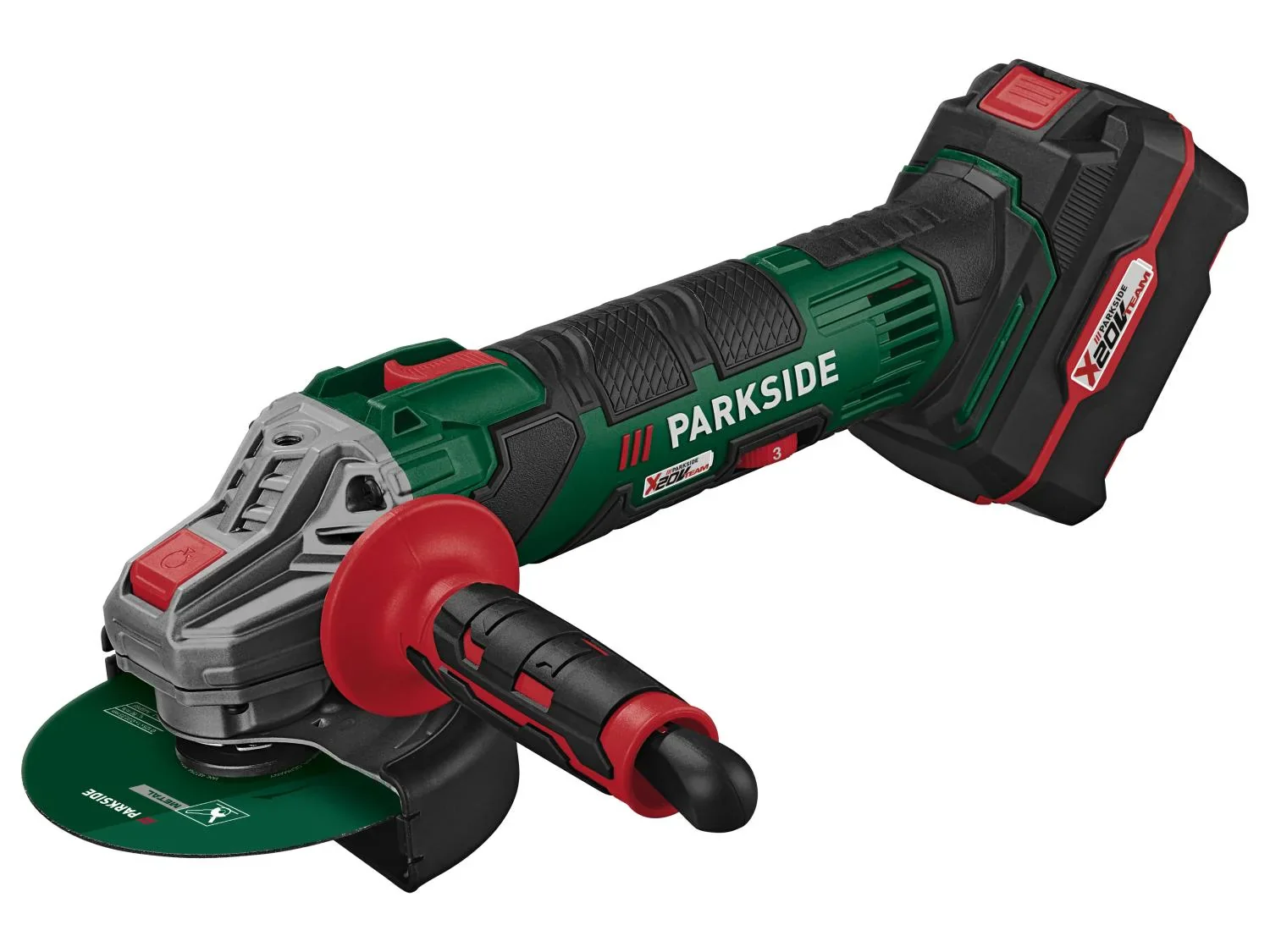 PARKSIDE Set meuleuse d'angle sans fil PWSA 20-Li D4 + batterie + chargeur, 20 V