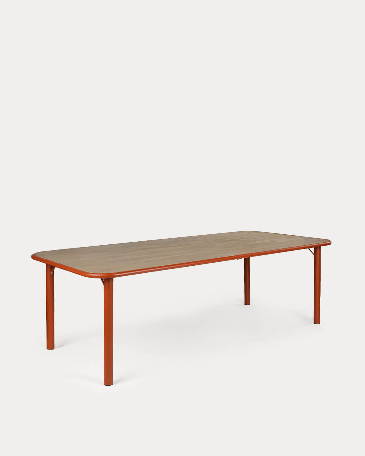 Caitlyn - Mesa de Exterior Rectangular de Madera de Acacia y Metal (240x110 cm) Caitlyn