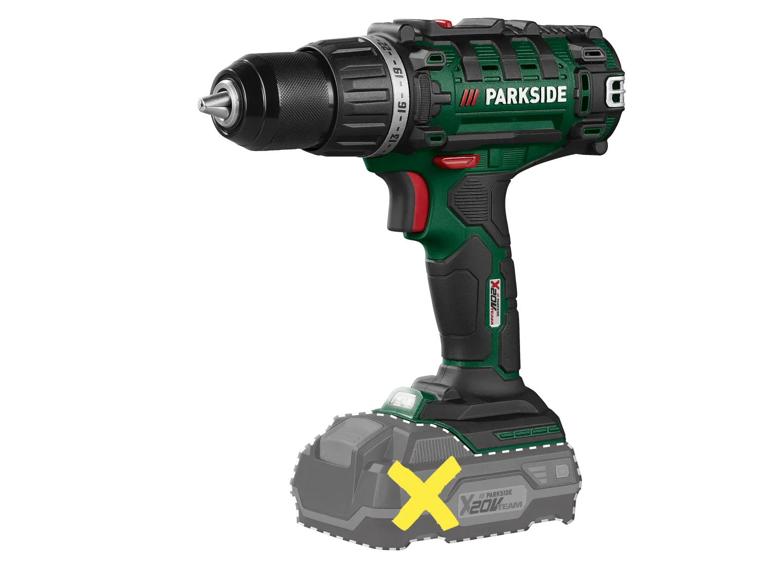 PARKSIDE Perceuse-visseuse sans fil PABS 20 Li I9, 45 Nm, 20 V