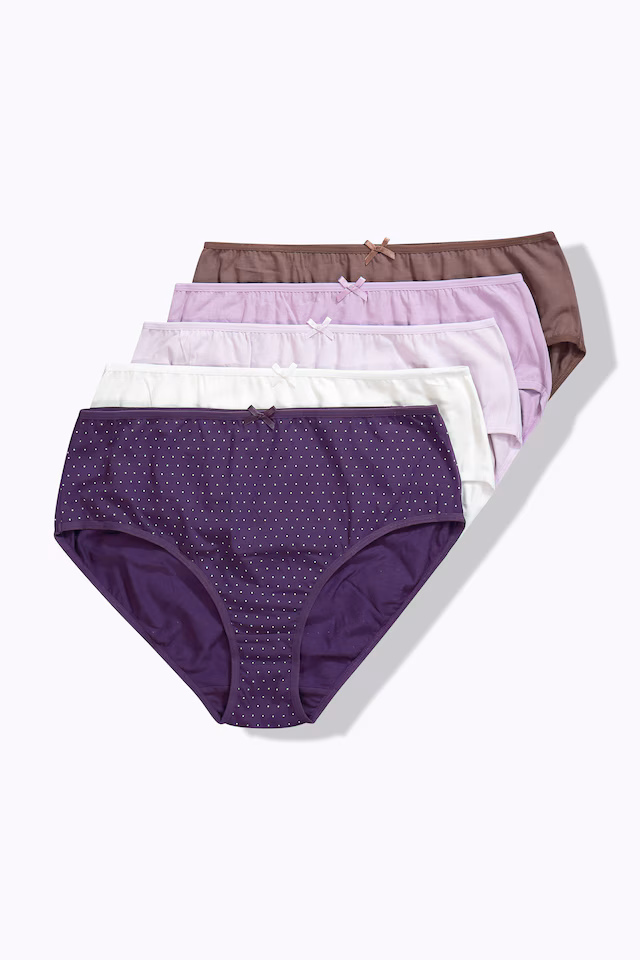 5 Pack Midi Brief- Polka Dot