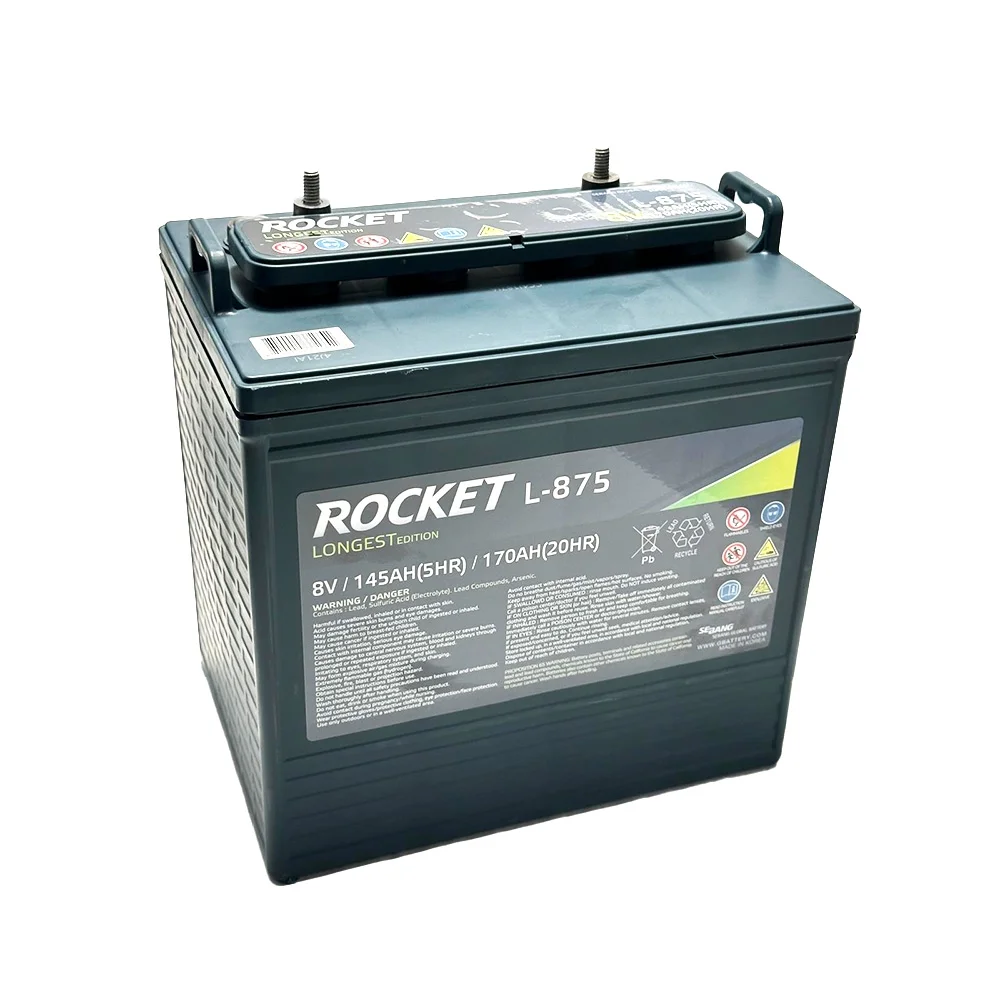 L-875 170Ah 8V Golf Cart Battery Replaces Trojan T-875 (Set of 8) - Image 5