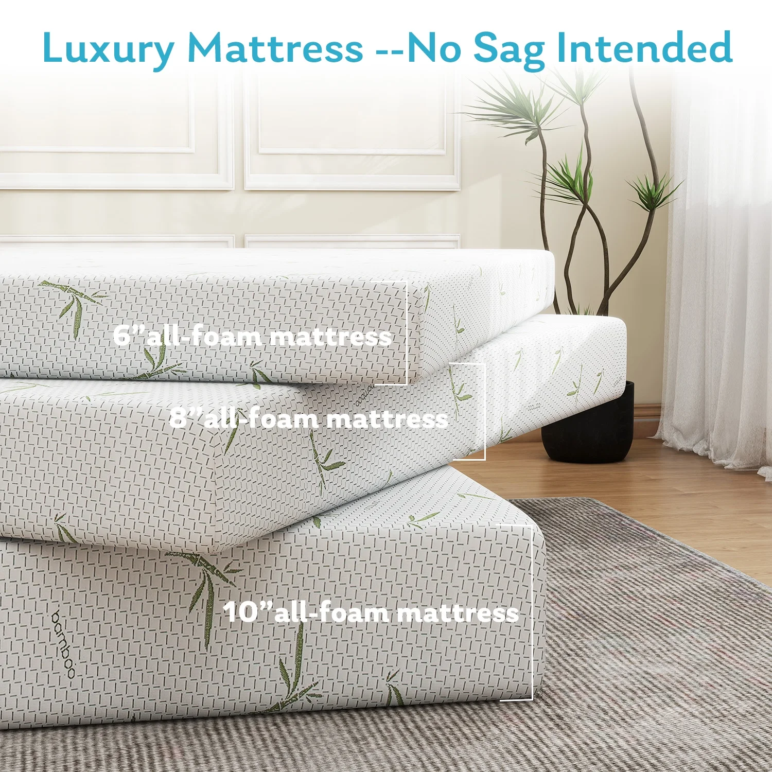 6'' Twin Size Memory Foam Mattress with Cover Breathable Bed Mattress in a Box, CertiPUR-US, Made in USA(6"/Twin) - Image 7