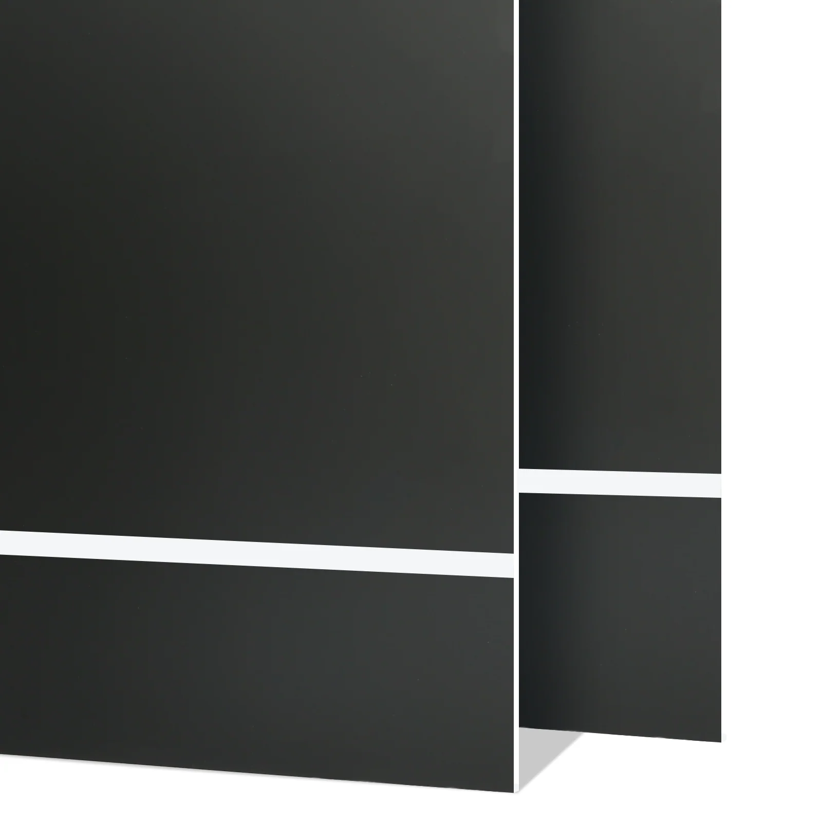 Plaque acrylique bicolore noire et blanche de 1,3 mm (4 pièces)