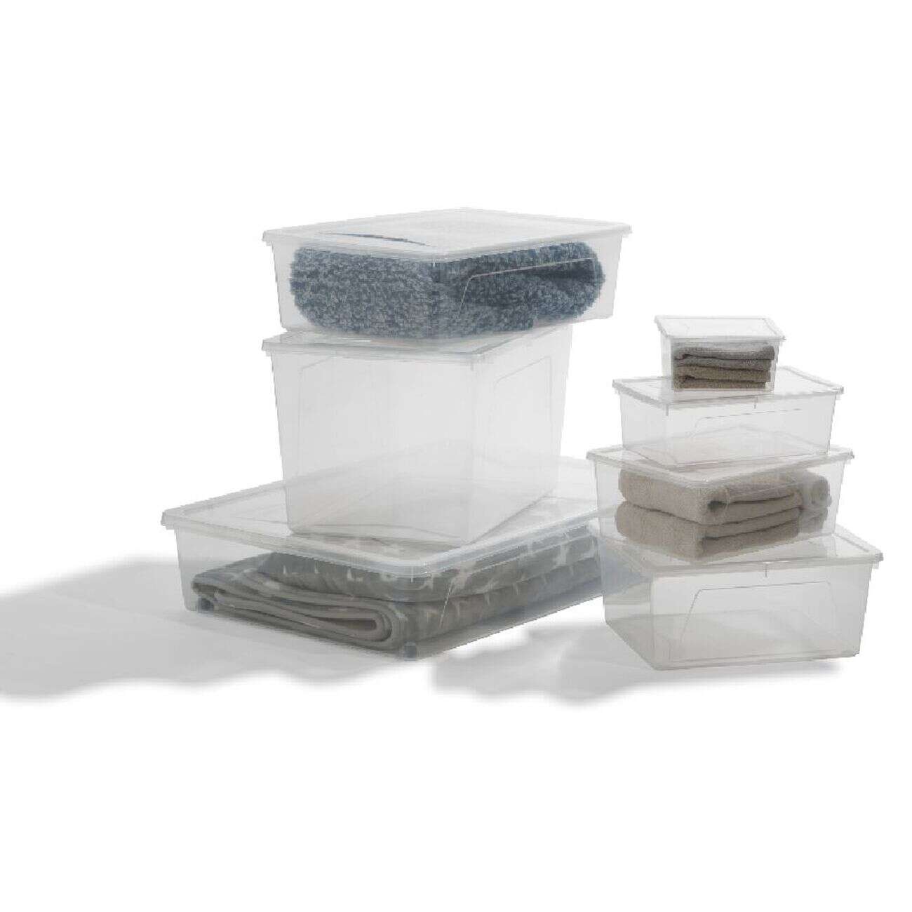 Boîte de rangement transparente 2 L