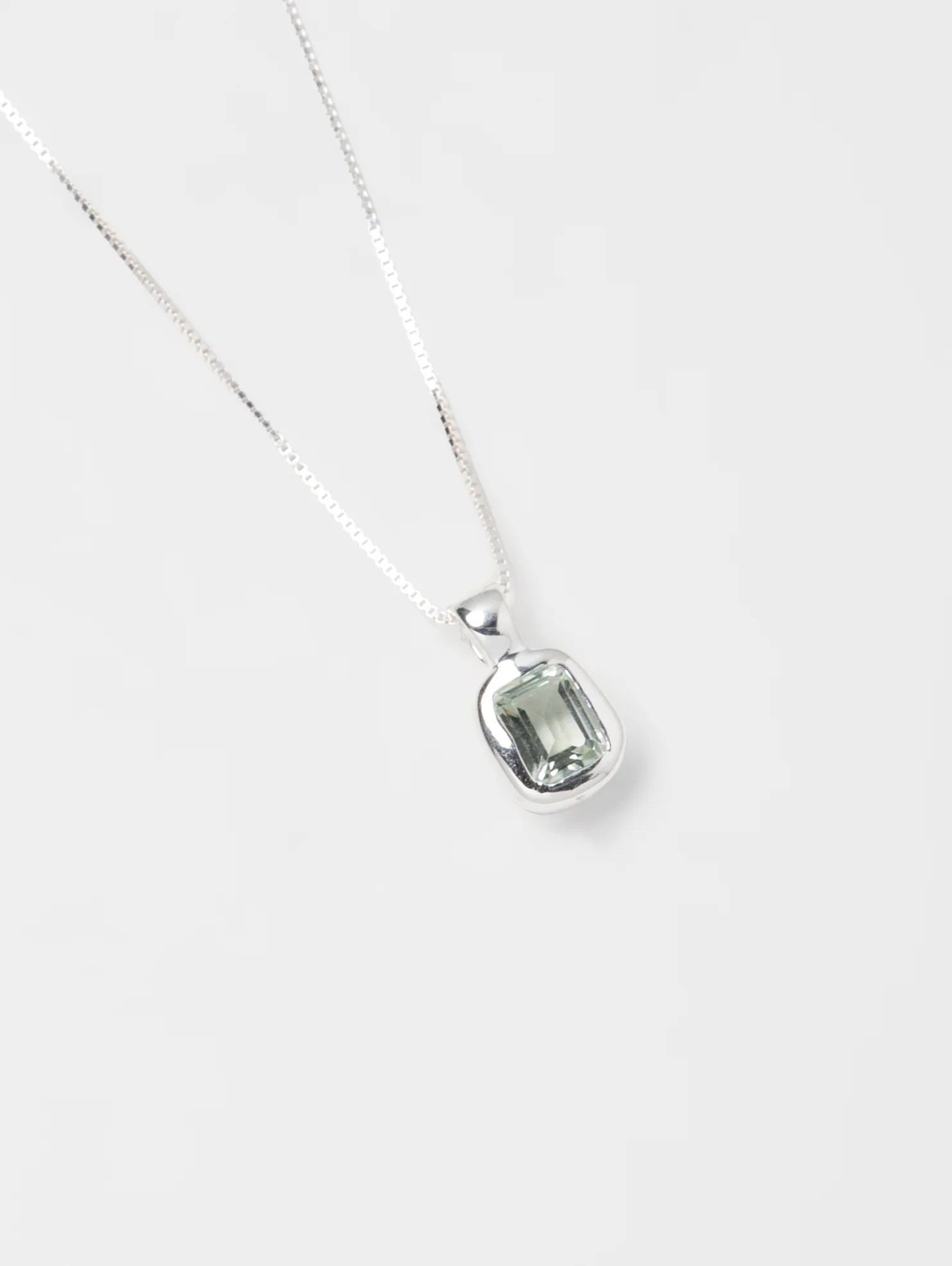 Freya Necklace in Seafoam Amethyst and Sterling Silver