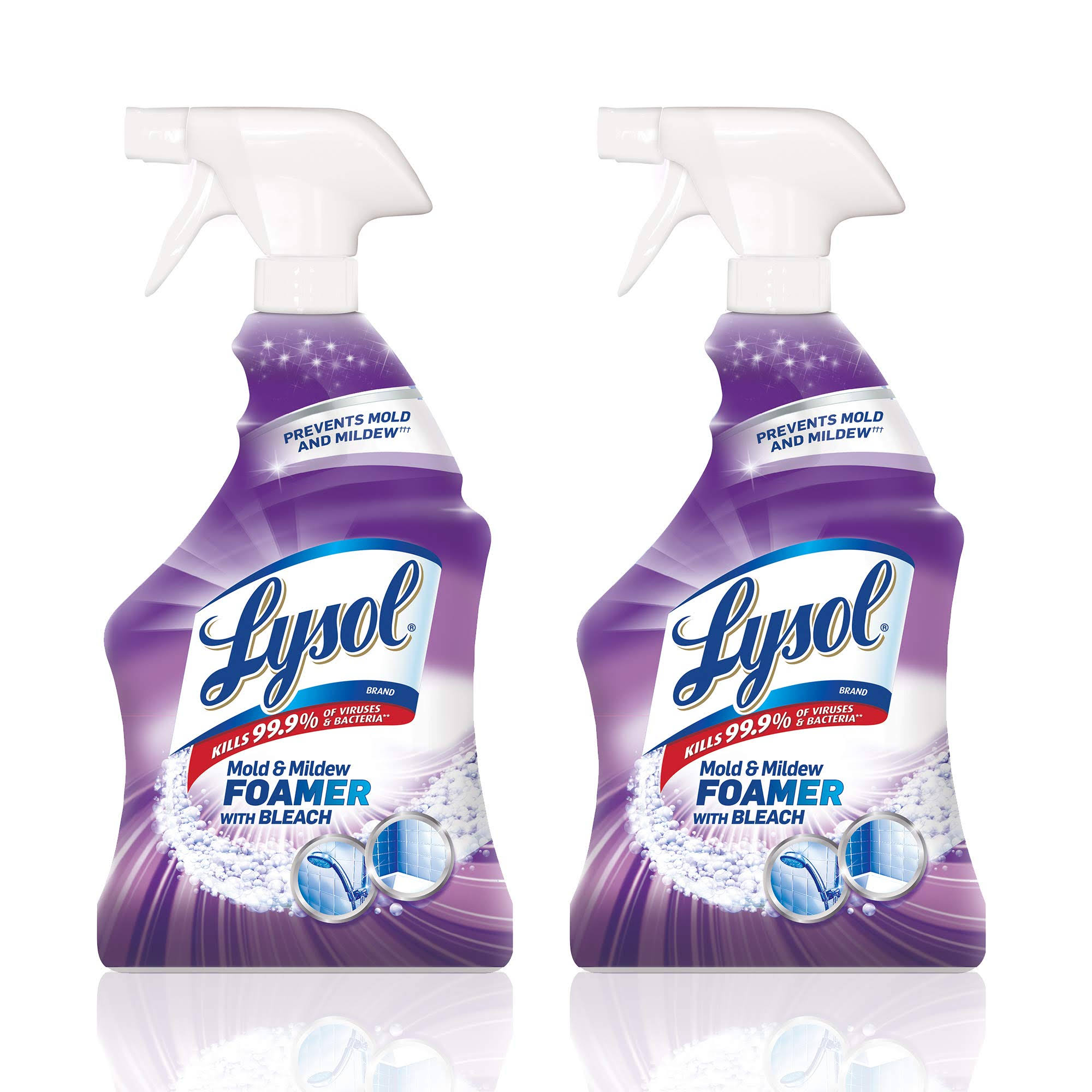 Lysol Mold & Mildew Blaster W. Bleach, Bathroom Cleaner Spray, 28oz (Pack of 2)