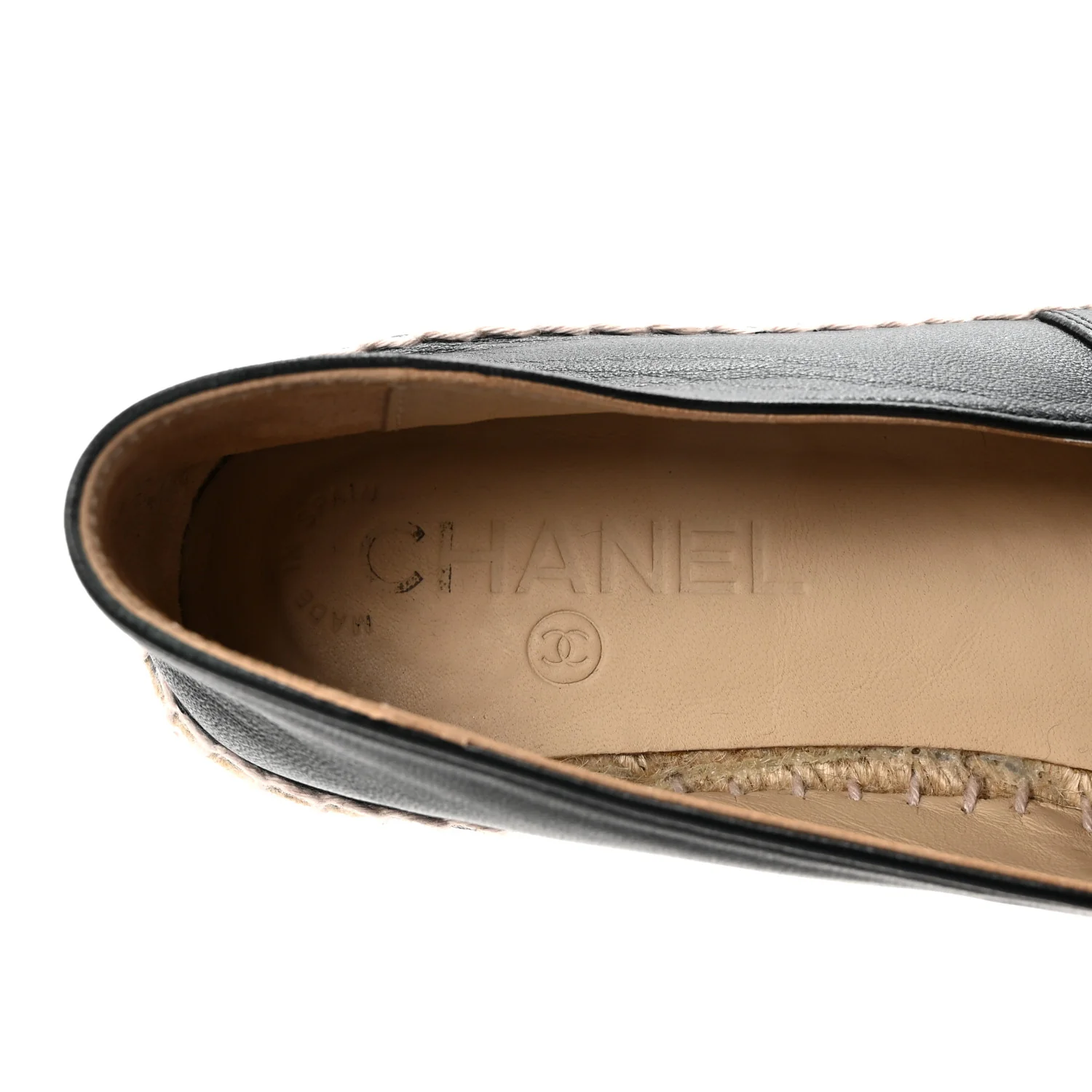 Lambskin CC Espadrilles 37 Black