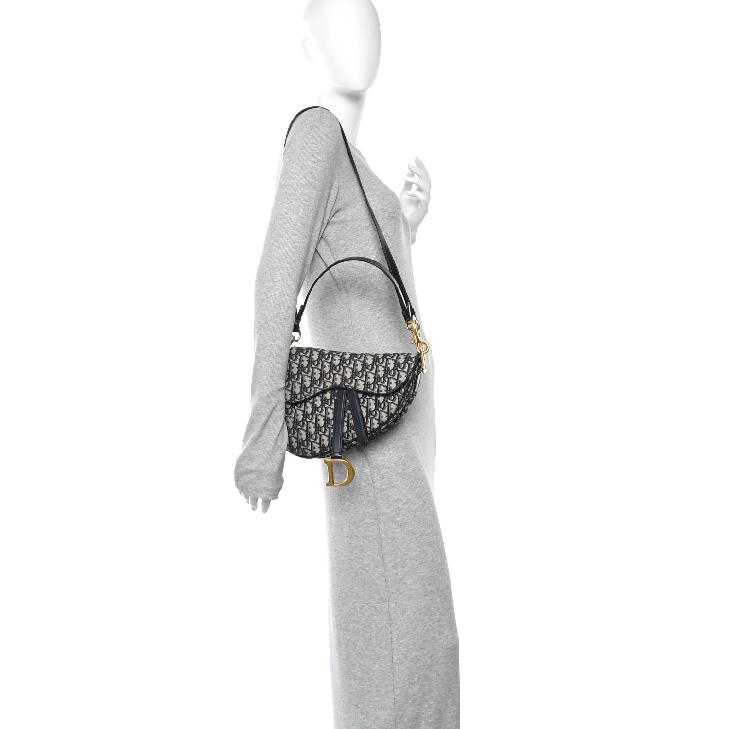 Oblique Saddle Bag With Strap Blue