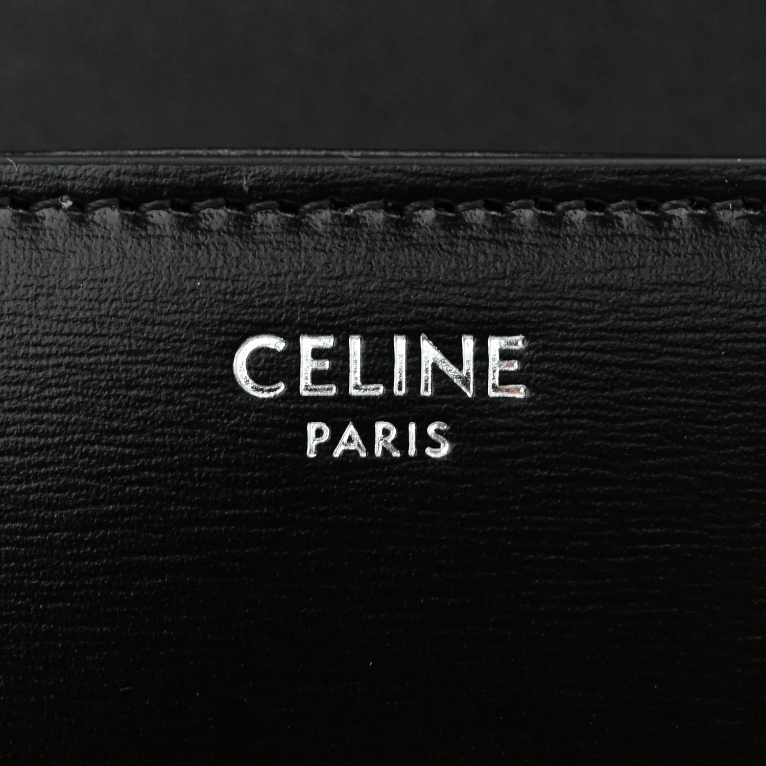 Shiny Calfskin Triomphe Chain Shoulder Bag Black