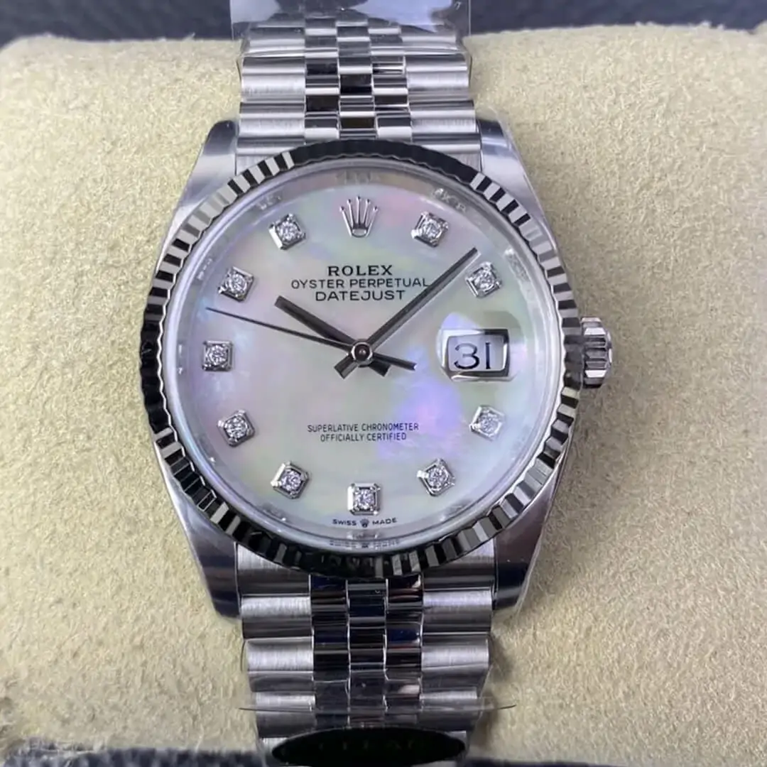 Rolex Datejust M126234-0019 36MM Clean Factory White Diamond Dial