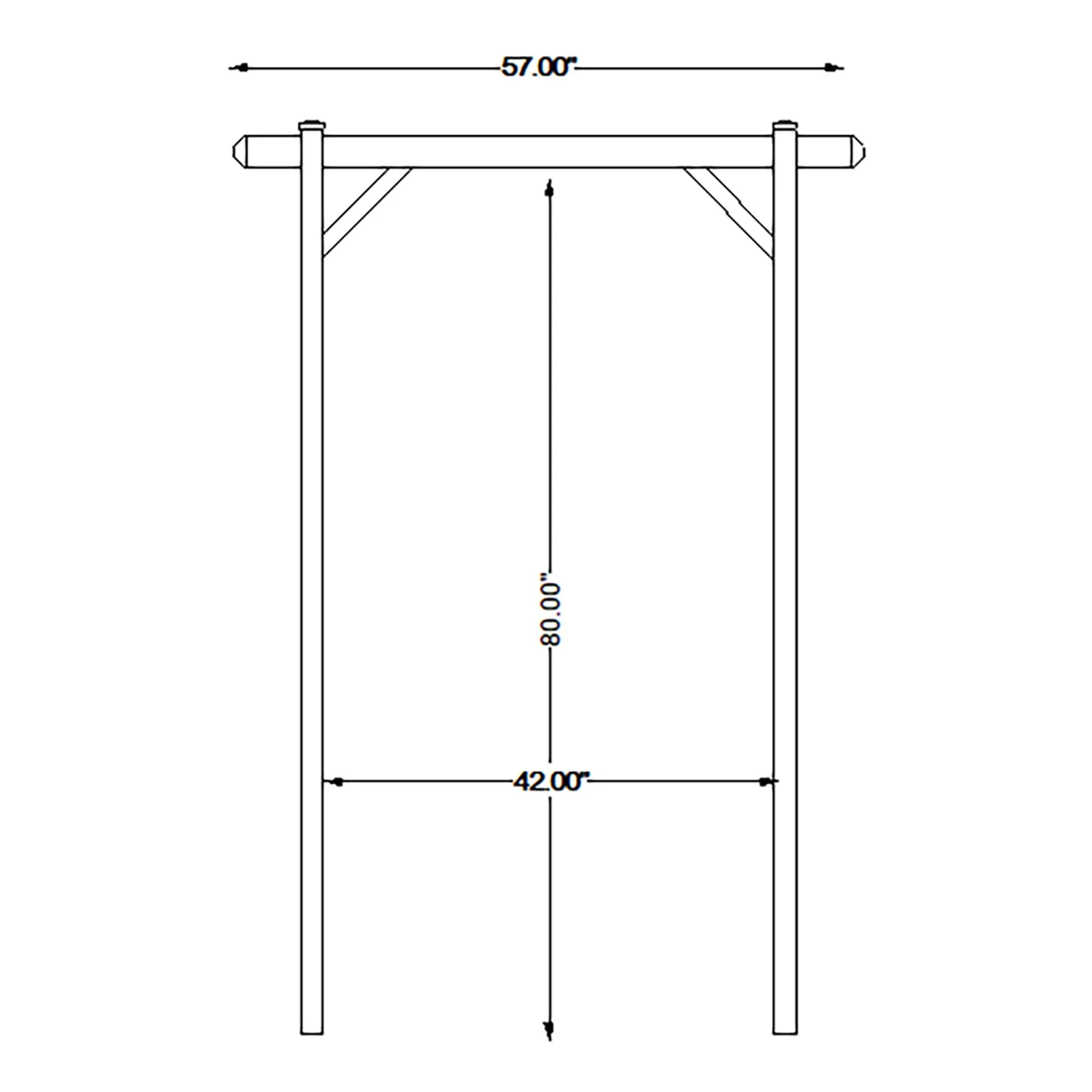 DYUKFG Elmwood Arbor 57x84 White PVC Outdoor Garden Arch with Lattice Trellis �?Weather-Resistant, Easy Assembly, Ideal for Climbing Plants, Weddings & Backyard Decor