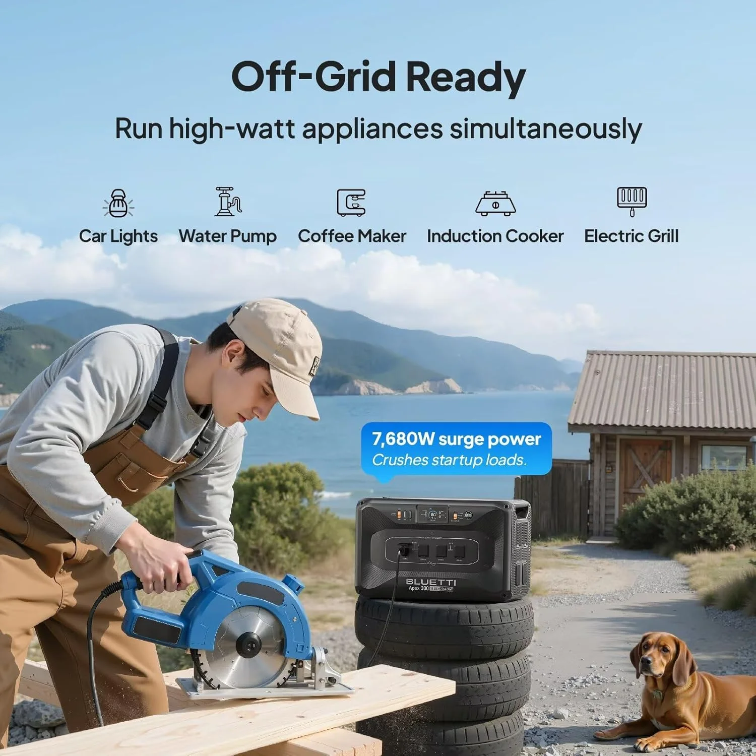 Apex 300 Solar Generator with 2��200W Solar Panels, 2764Wh Portable Power Station with 3840W AC Outlets, Dual Voltage for Camping, Off-Grid, and Emergency Use - Image 9