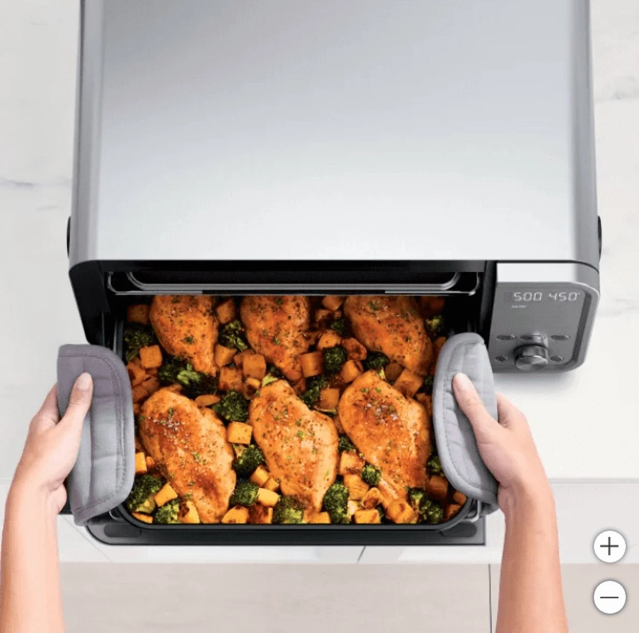 New Flip 10-in-1 Toaster Oven Air Fryer with Added Broil Rack - Image 3