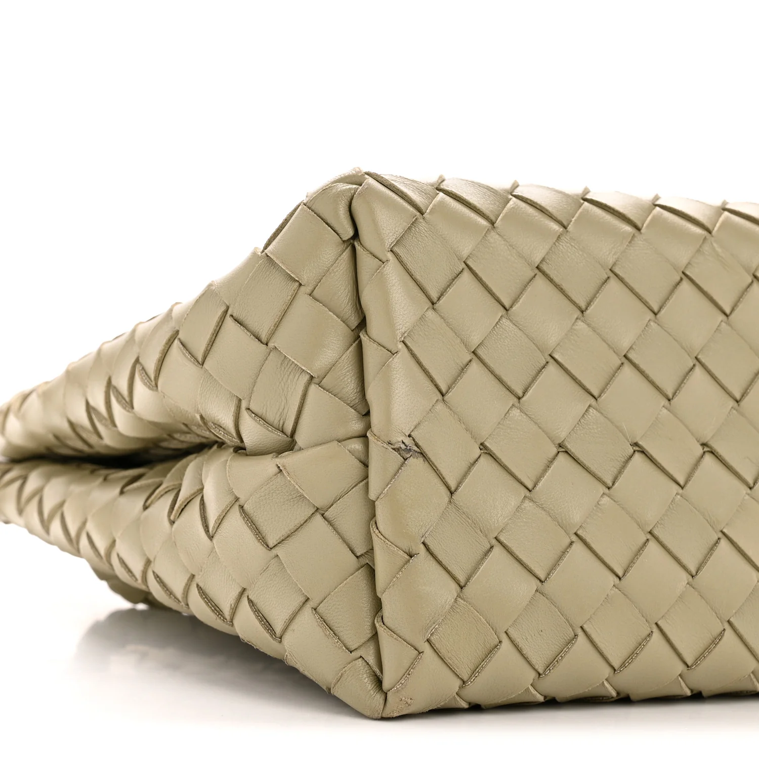 Nappa Intrecciato Medium Andiamo Shoulder Bag Travertine