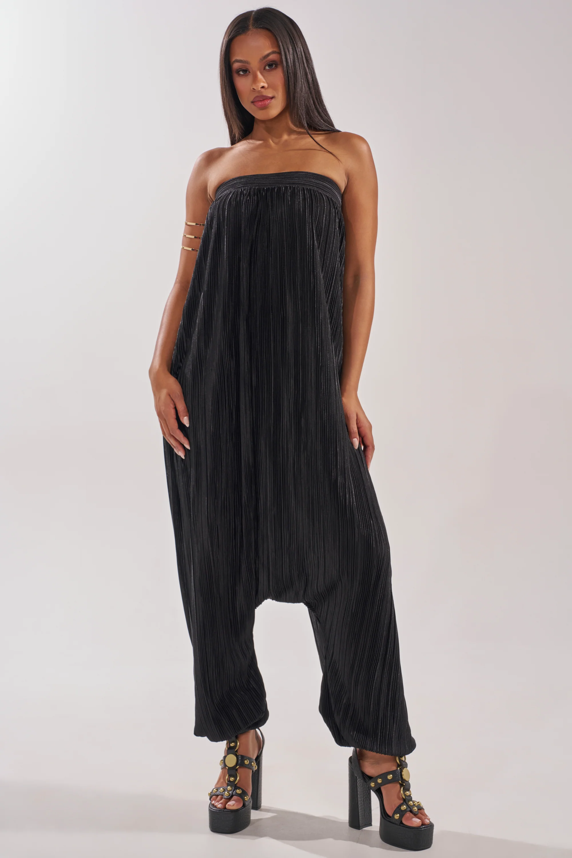 FROM THE CITY DROP CROTCH JUMPSUIT IN BLACK - Akira Store