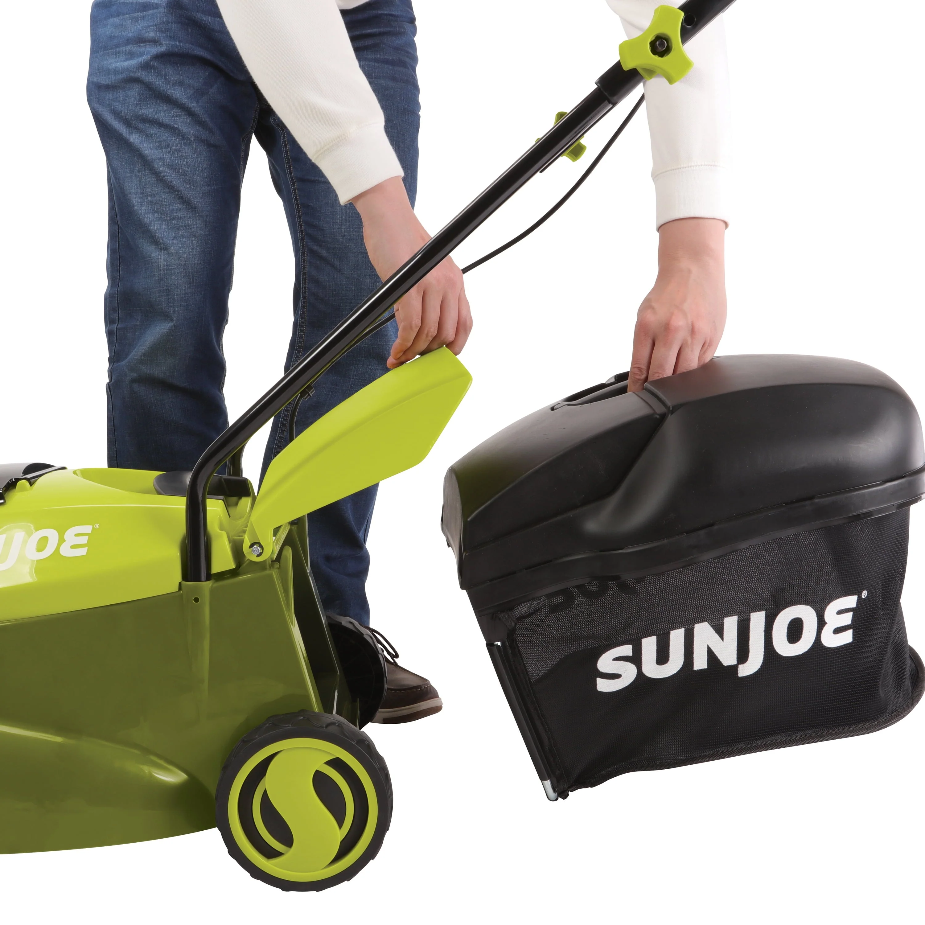 24V Cordless 14 inch Walk Behind Push Lawn Mower, 3 Position, Brushless Motor, 5 0 Ah Battery Charger Image 6